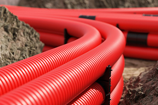 Cable laying system in the ground and outdoor laying – 