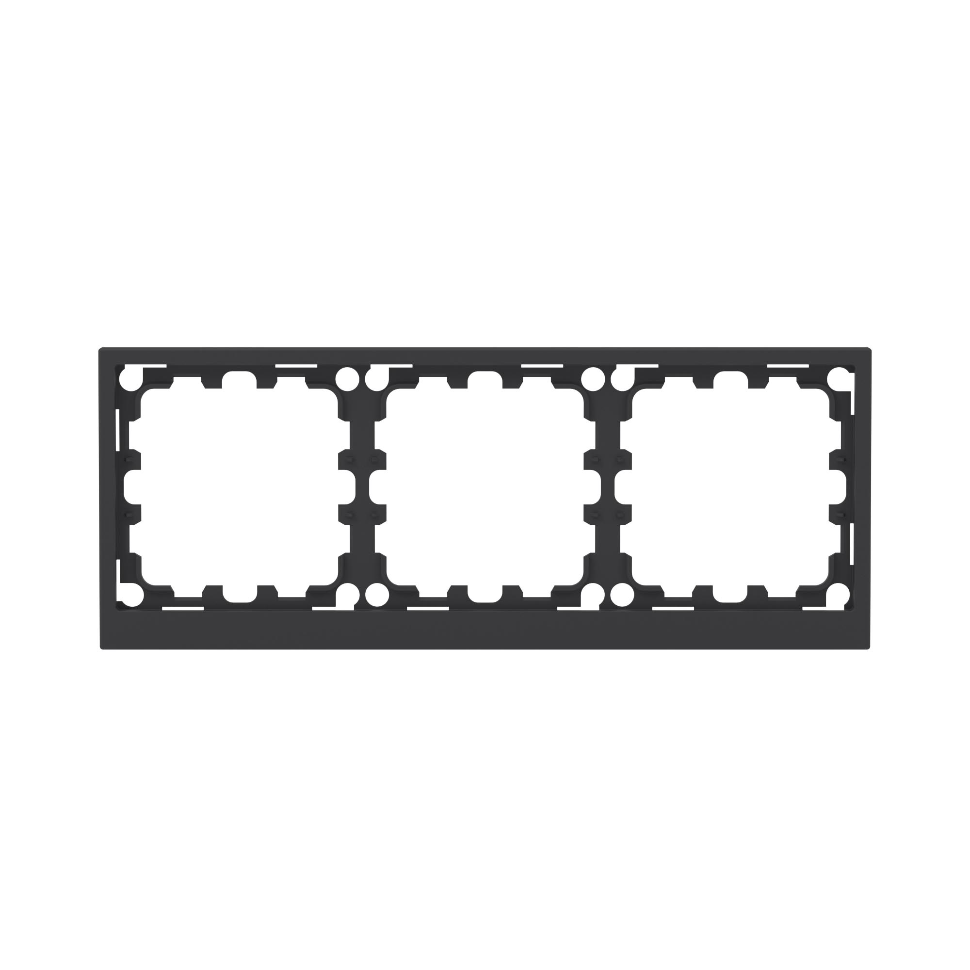 Рамка на 3 поста, KANT, черный уголь