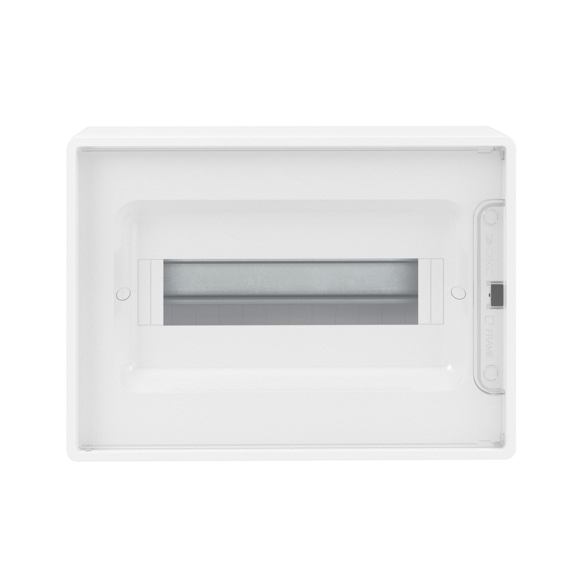 Щиток 12 мод настенный Фрейм (FRAME), белый, с прозрачной дверцей, с 2 шинами  PEN на 6 и 8 отв.