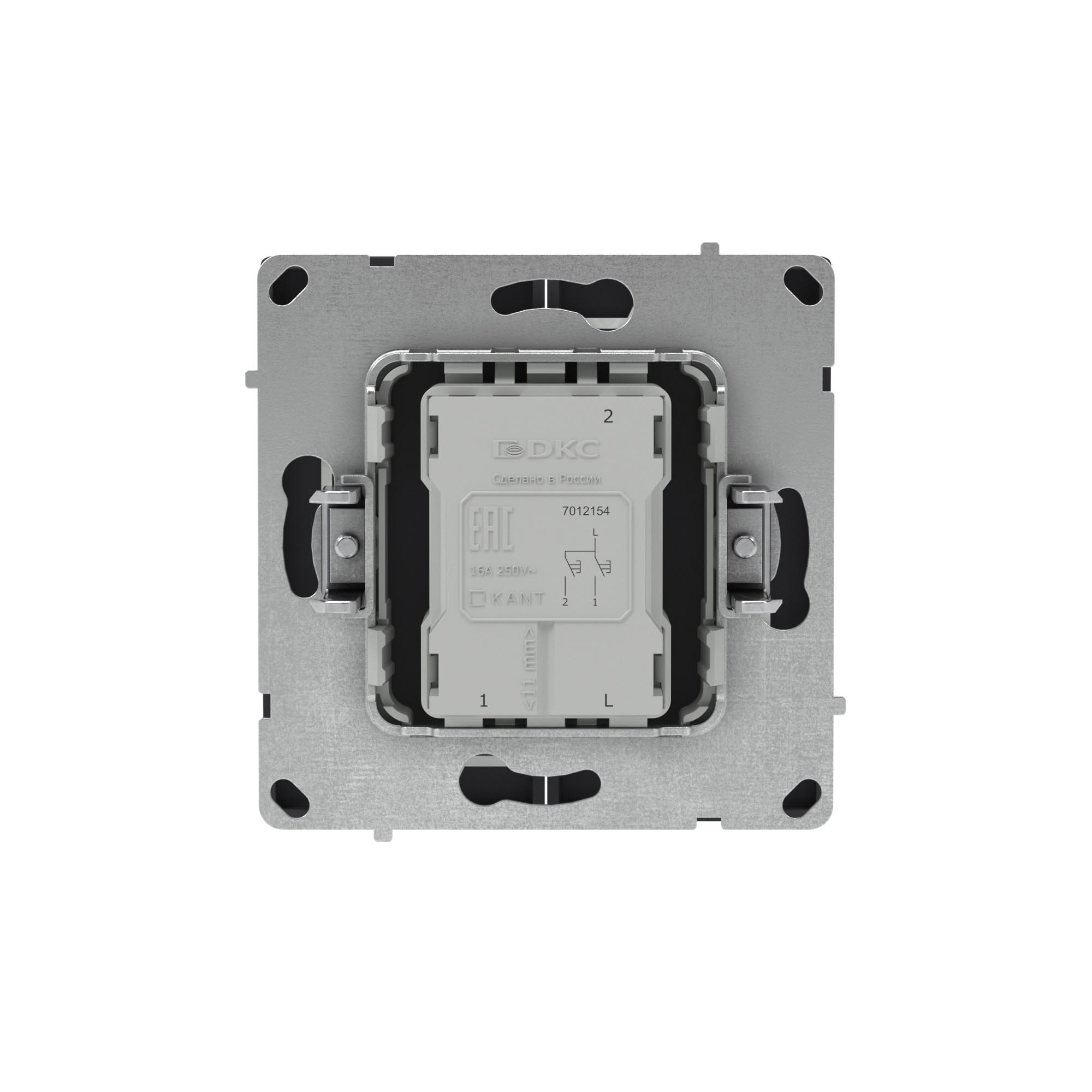 Кнопка двухклавишная, KANT, черный уголь