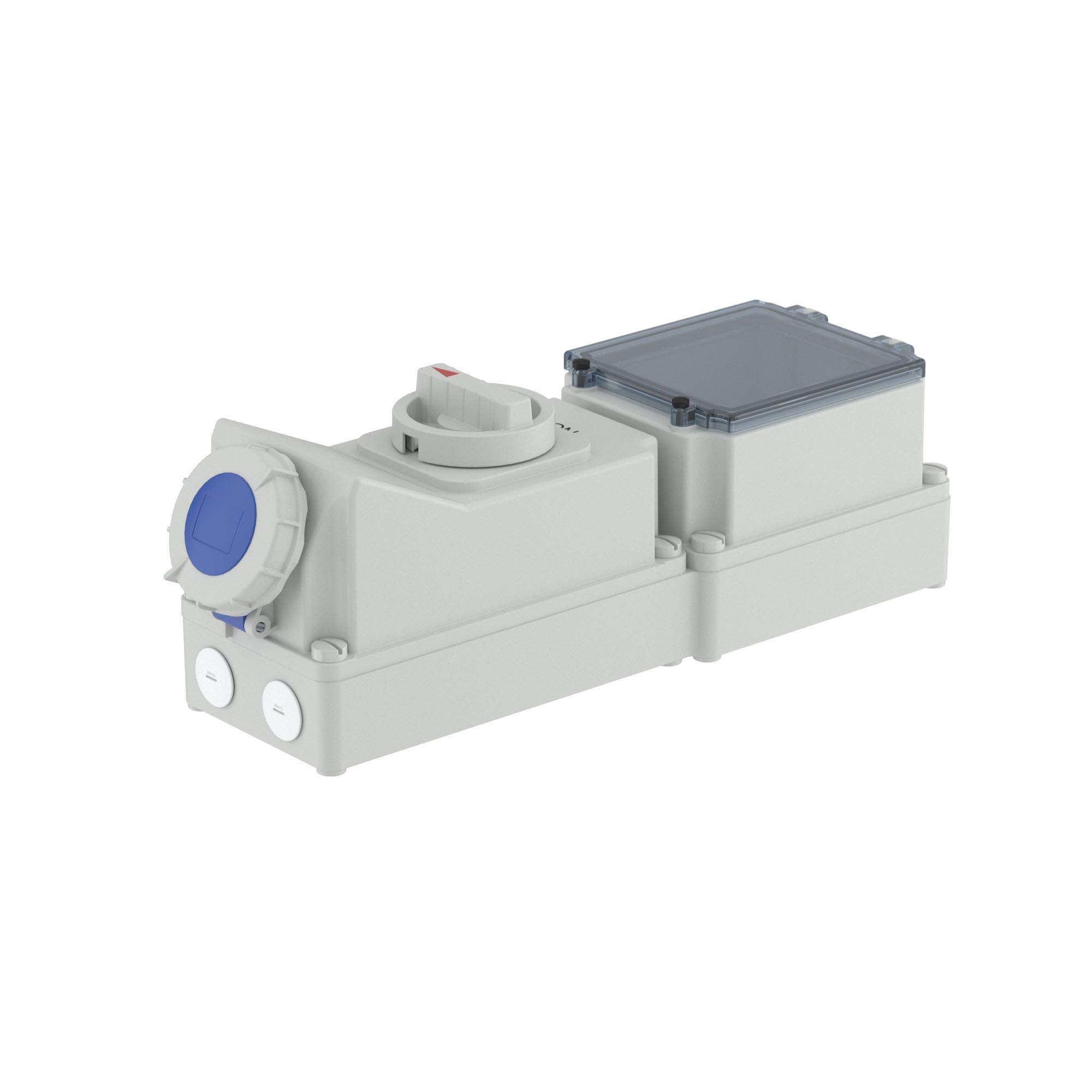 Розетки с DIN-рейкой Розетка настенная с механической блокировкой и DIN-рейкой на 6 модулей WSD IP67 32А 2P+E 230В DKC|ДКС