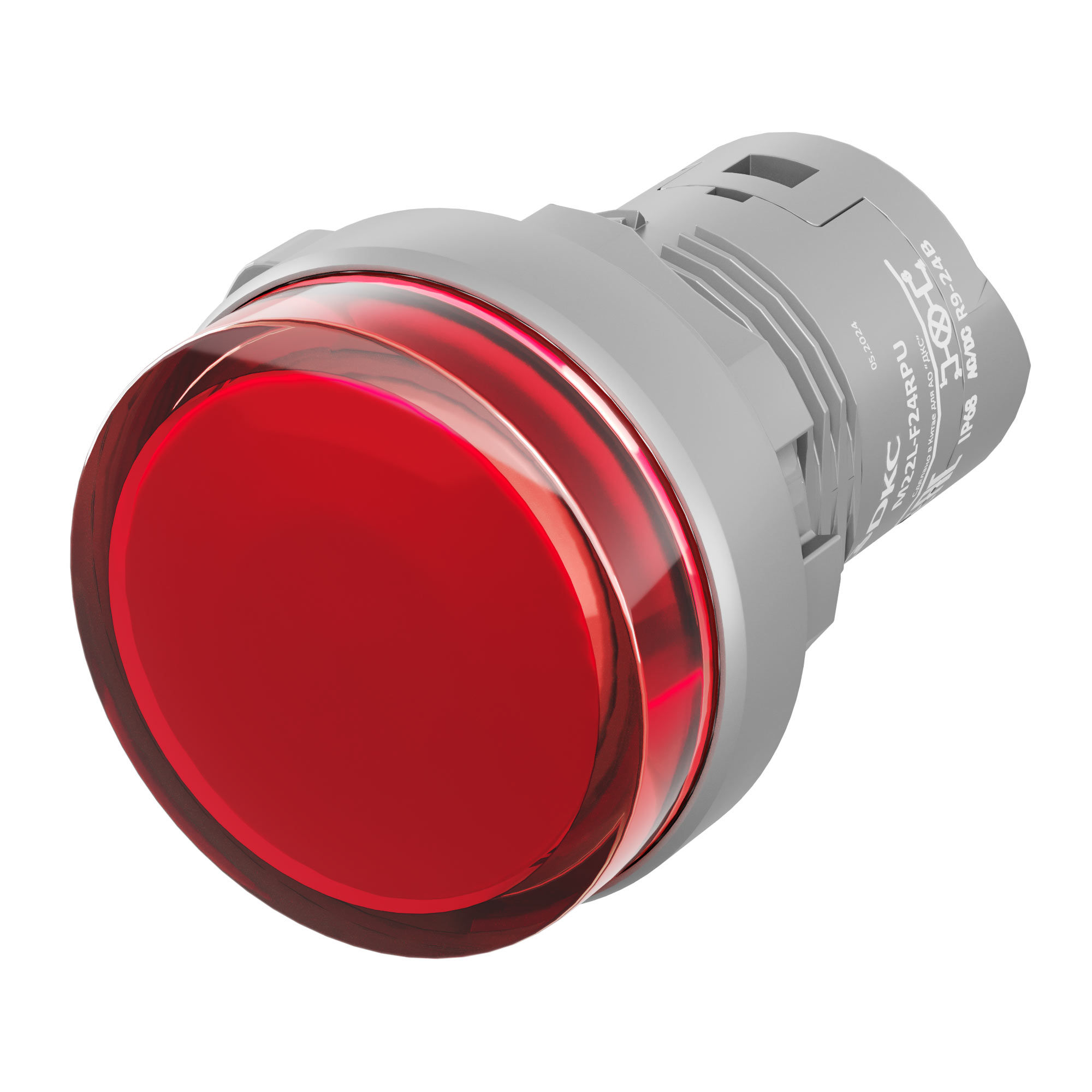 Сигнальная лампа со встроенным диодом 9-24В, красная, зажим Push-In