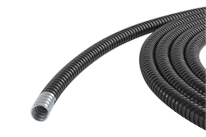 Metal flexible conduit in smooth PU coating