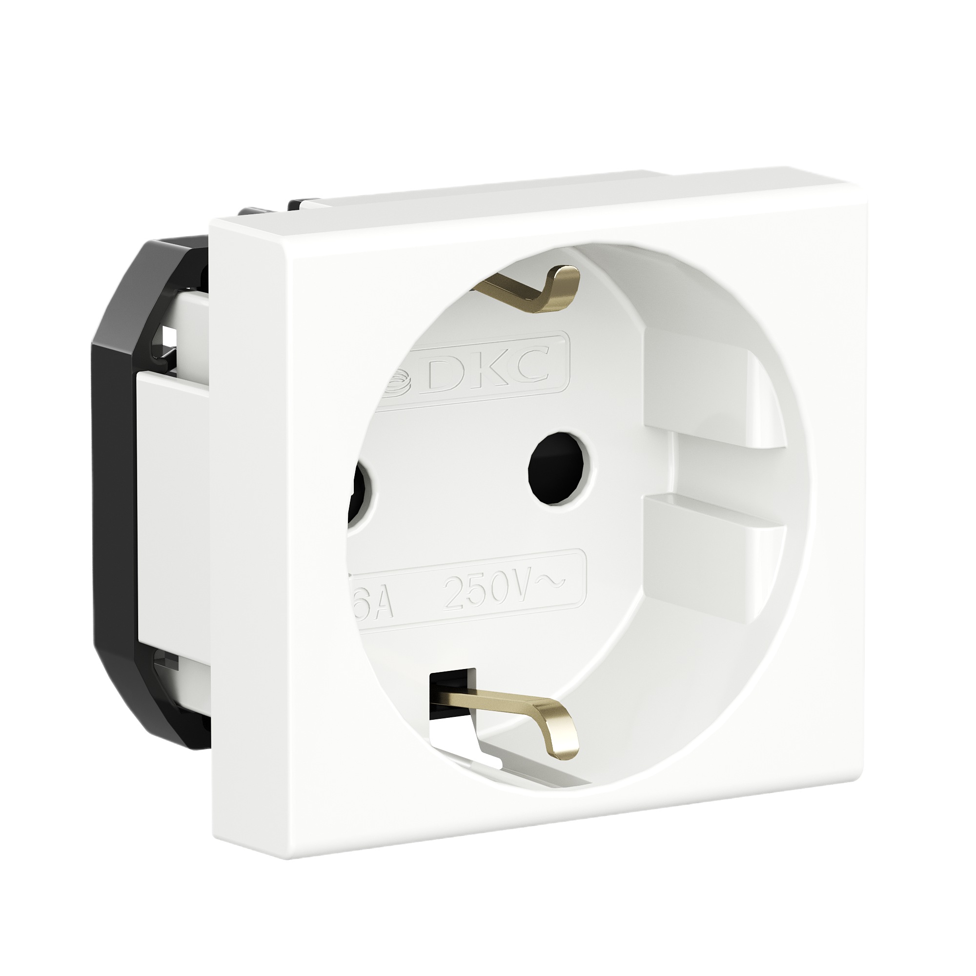 Розетка силовая 2Р+Е, со шторками, ЭУИ Вива (Viva)