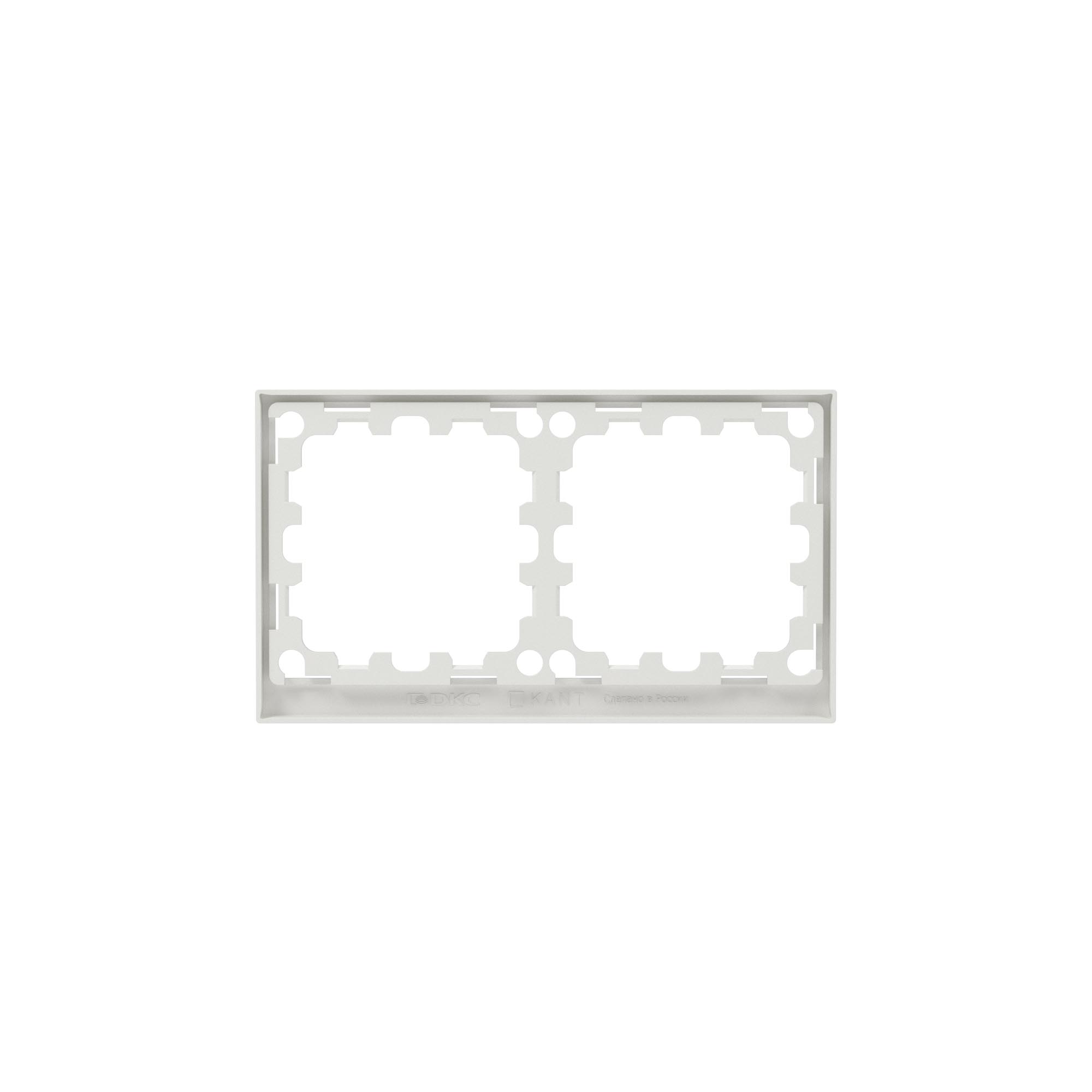 Рамка на 2 поста, KANT, белый песок