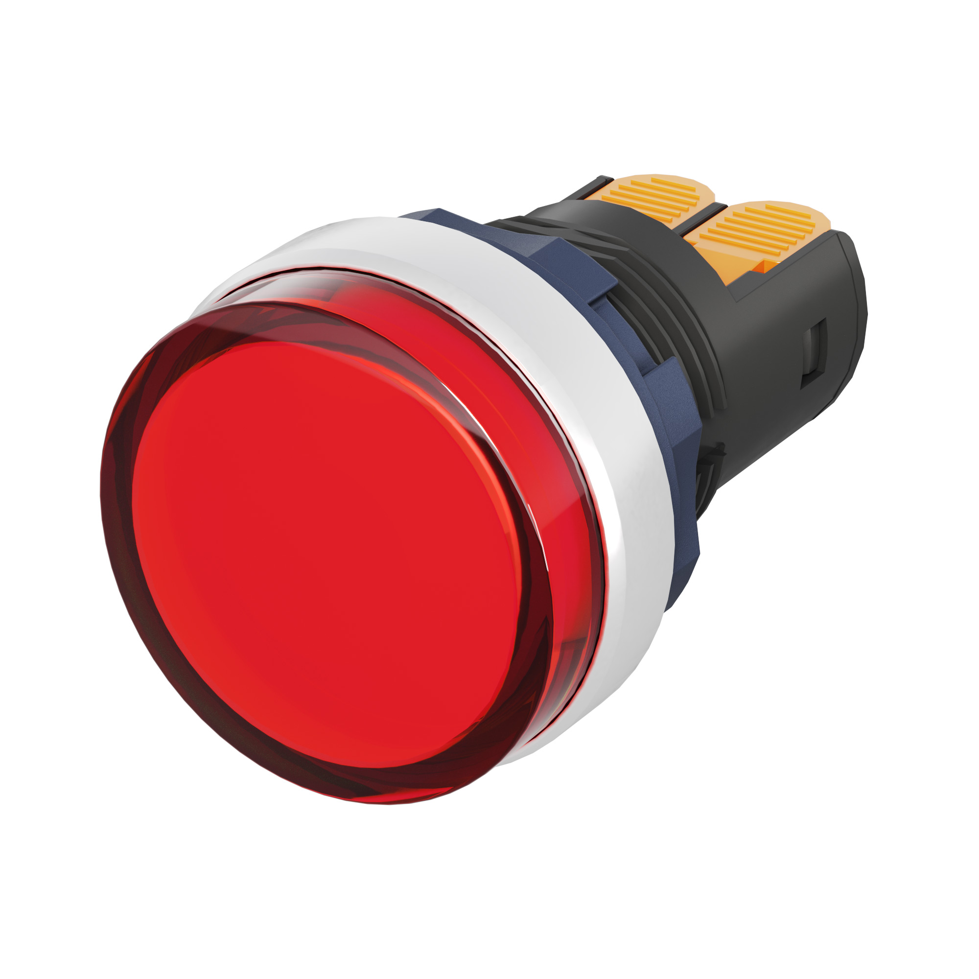 Сигнальная лампа со встроенным диодом 9-24В, красная, алюминиевое кольцо, зажим Plug-In