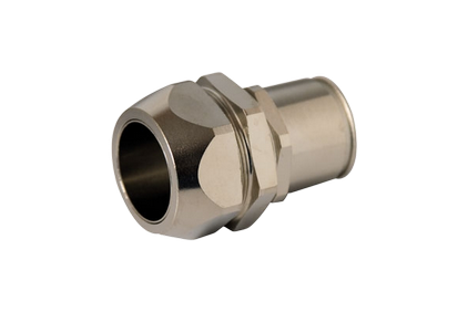 Double locking connectors for braided smooth metal conduit- conduit