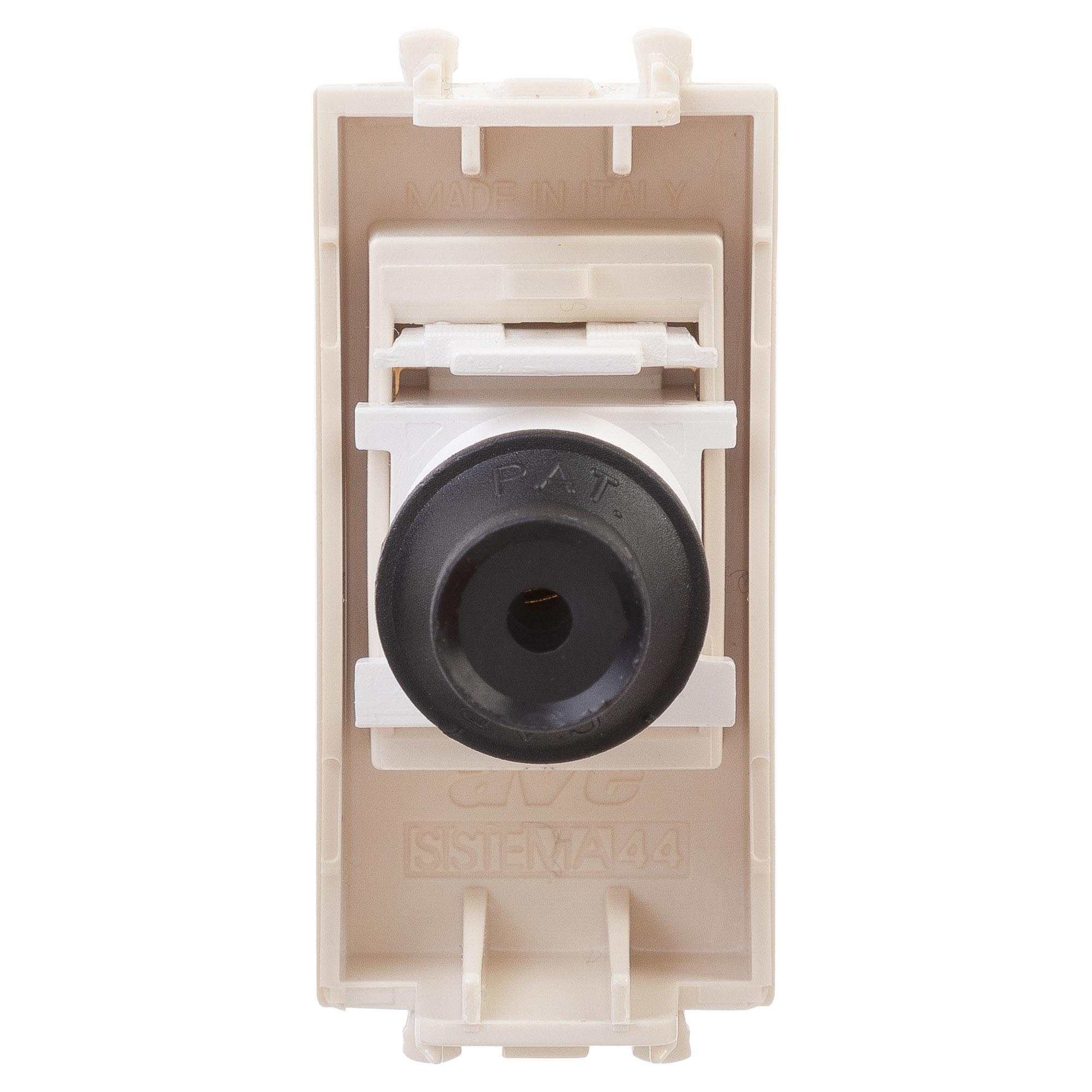 Розетка TV одиночная модульная, Avanti, ванильная дымка, 1 модуль