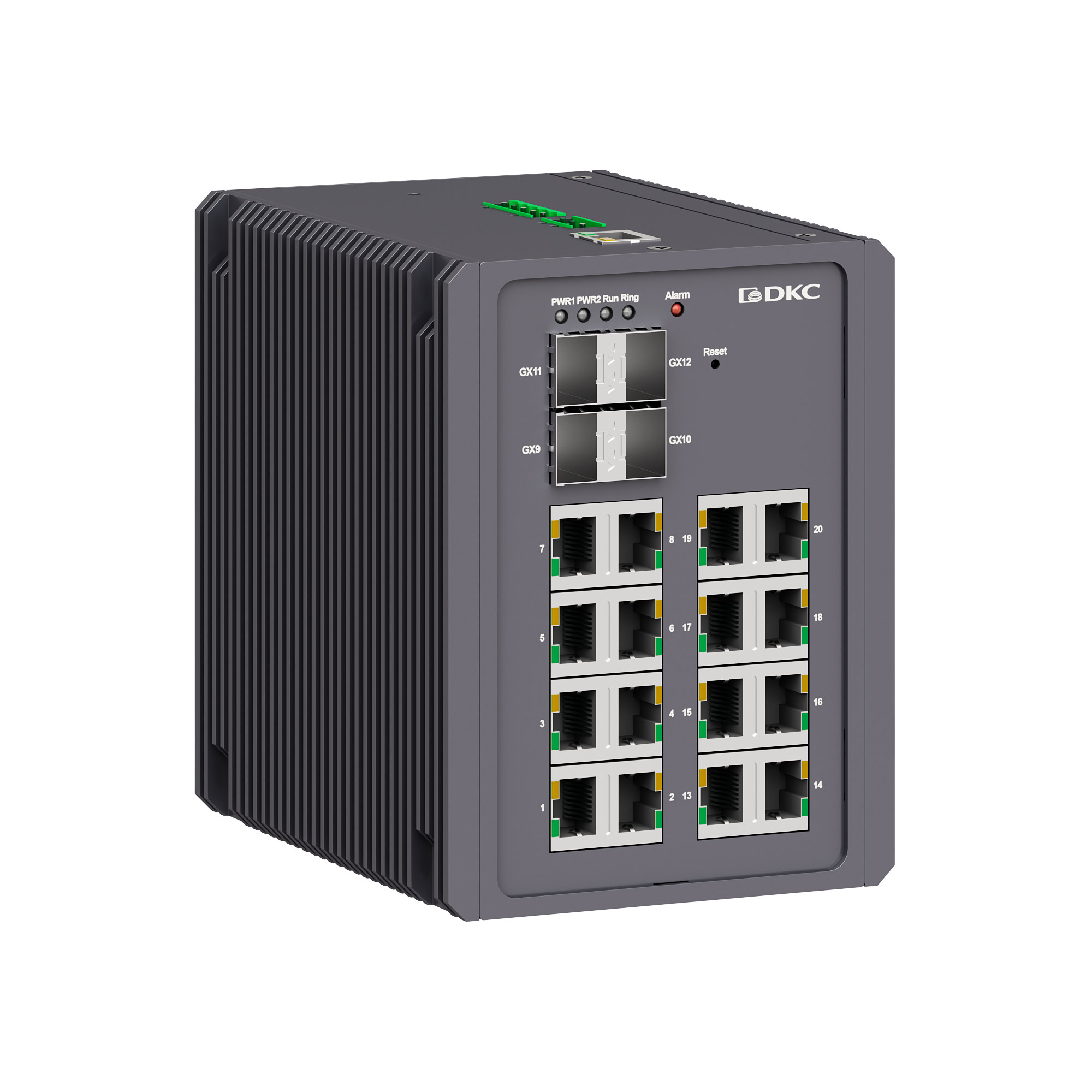 Промышленный управляемый коммутатор, 4×100Base-FX, 1000Base-X SFP слота ...