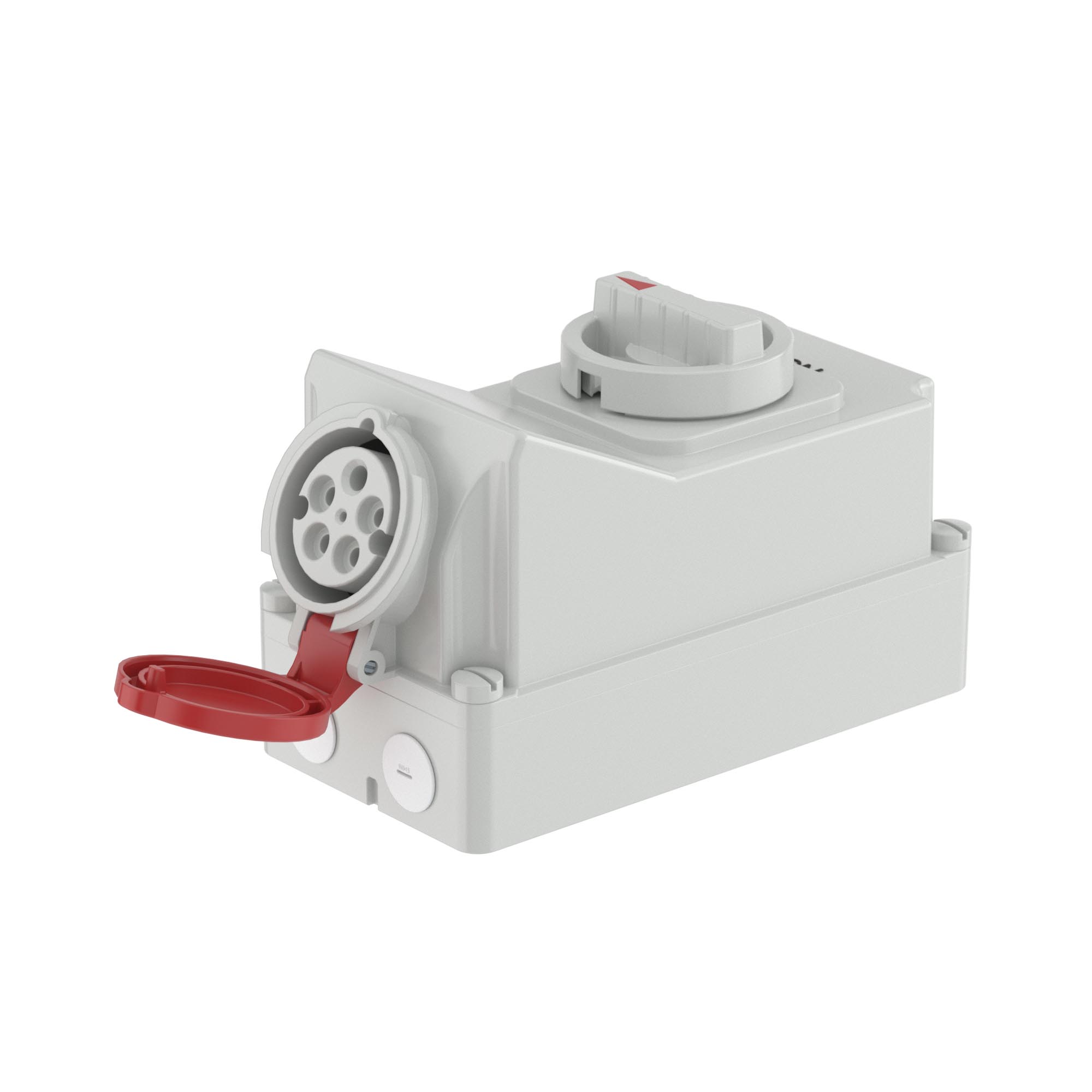 Розетки с механической блокировкой Розетка настенная с механической блокировкой и боковым расположением разъема WIS IP44 32А 3P+E+N 400В DKC|ДКС