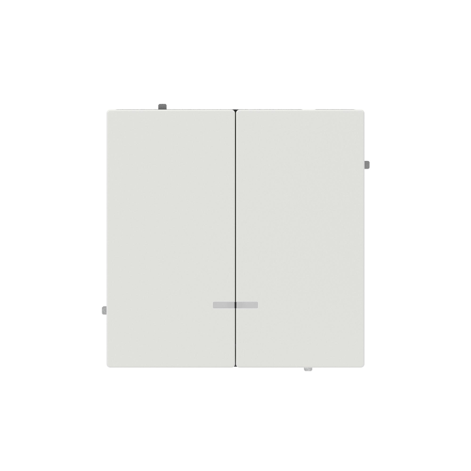 Переключатель двухклавишный с подсветкой, KANT, белый песок