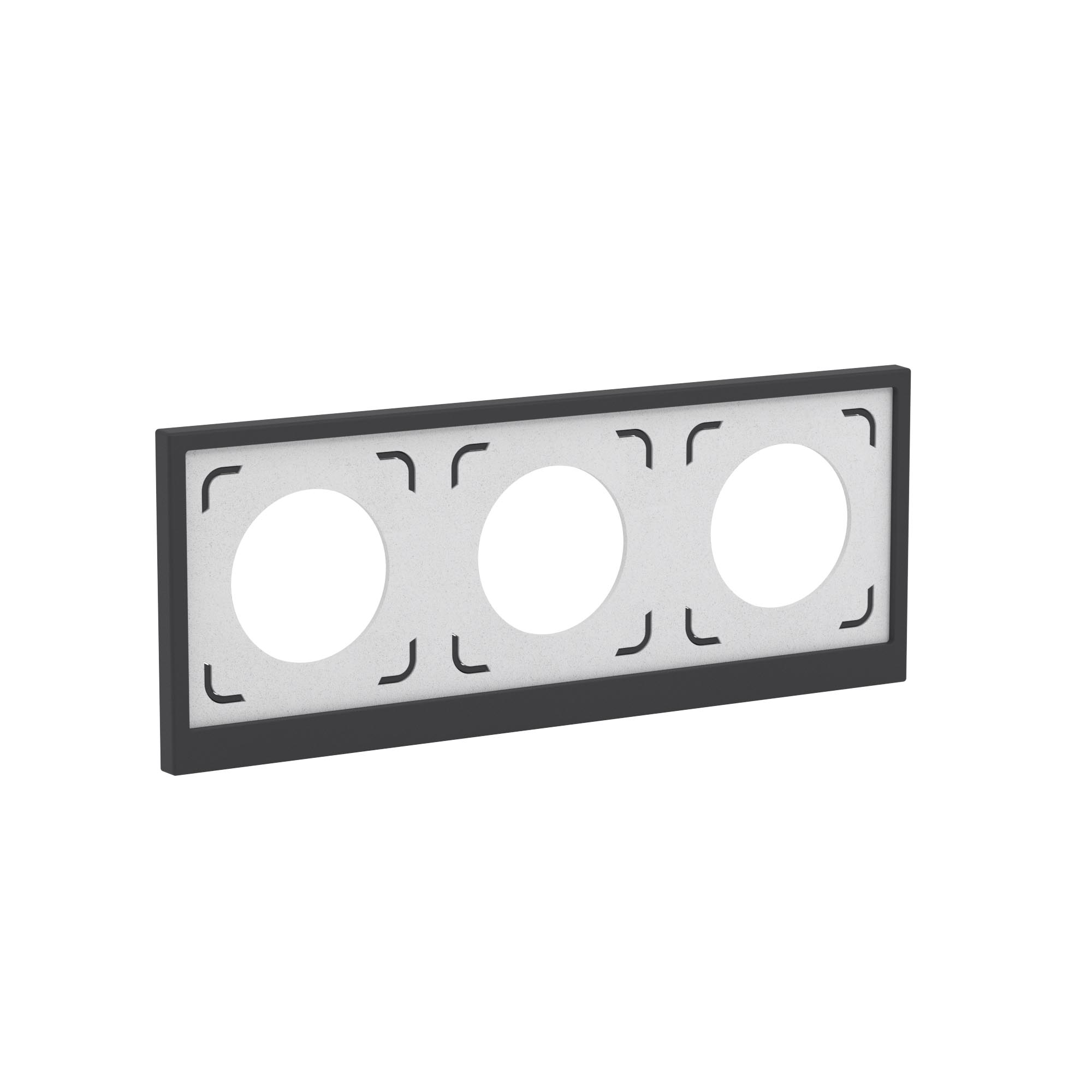 Рамка 3 поста IP44, KANT, черный уголь