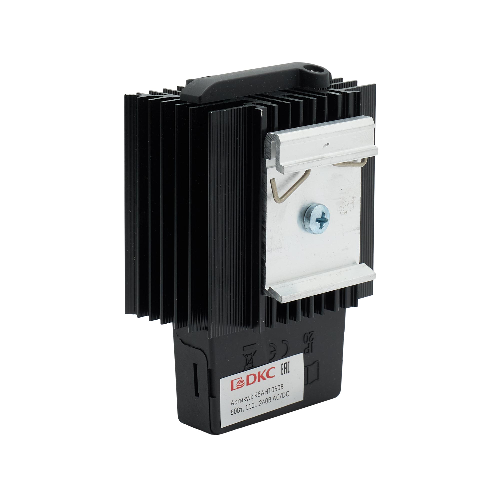 Обогреватель в чёрном алюминиевом корпусе 15 Вт, 110…240 В AC/DC