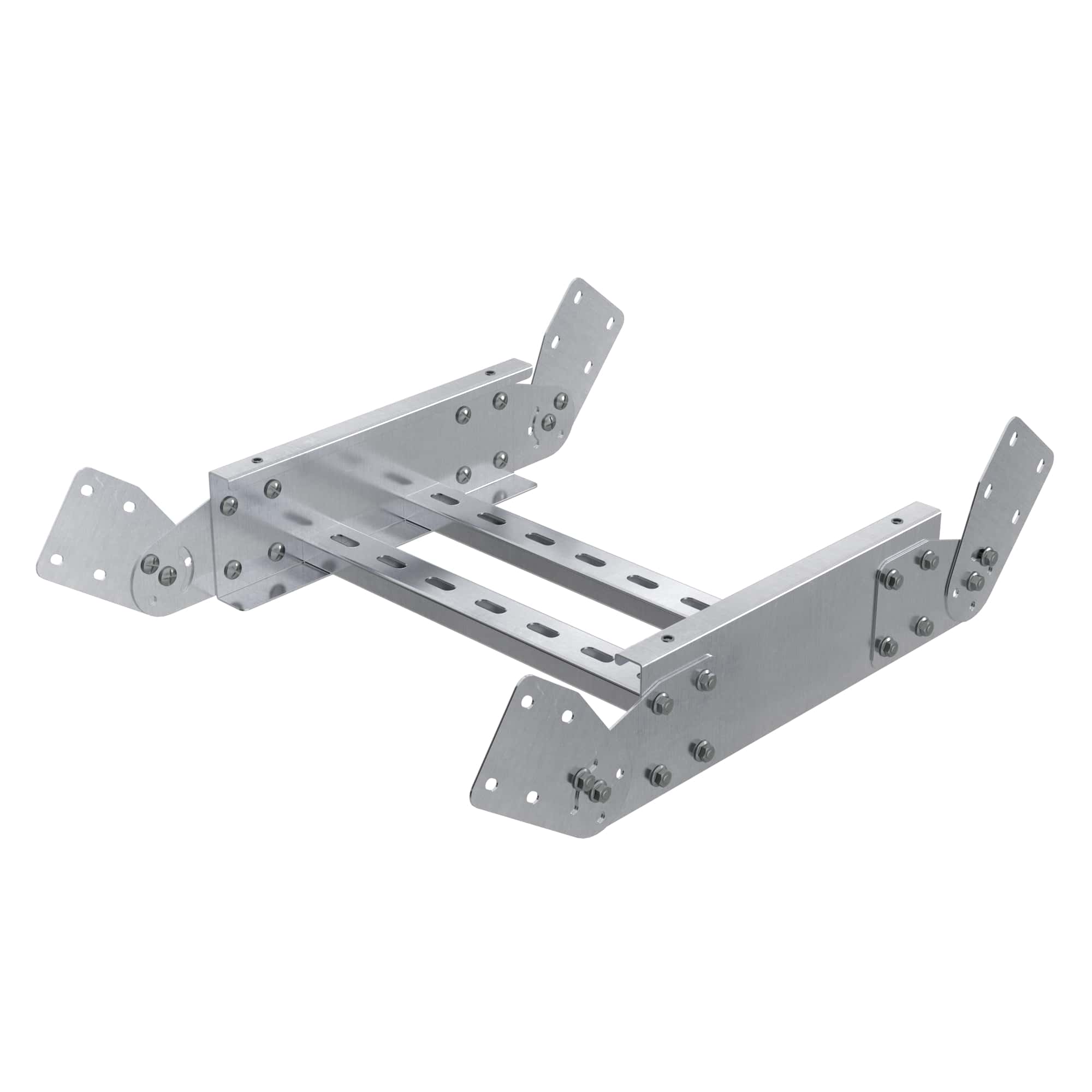 Системные аксессуары лестничного типа Угол вертикальный шарнирный 80х100, 3 мм, в комплекте с крепёжными элементами, необходимыми для монтажа, алюминий DKC|ДКС