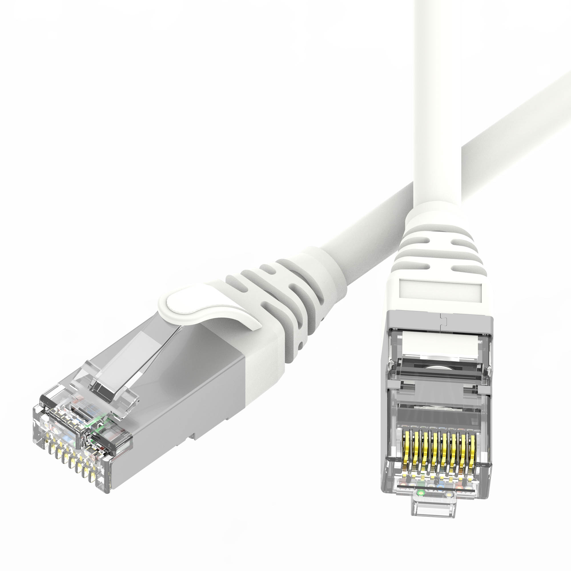 Коммутационные шнуры кат. 6 SLIM Патч-корд экранированный SLIM CAT6 U/FTP 4х2, 28 AWG, LSZH, белый, 2м DKC|ДКС