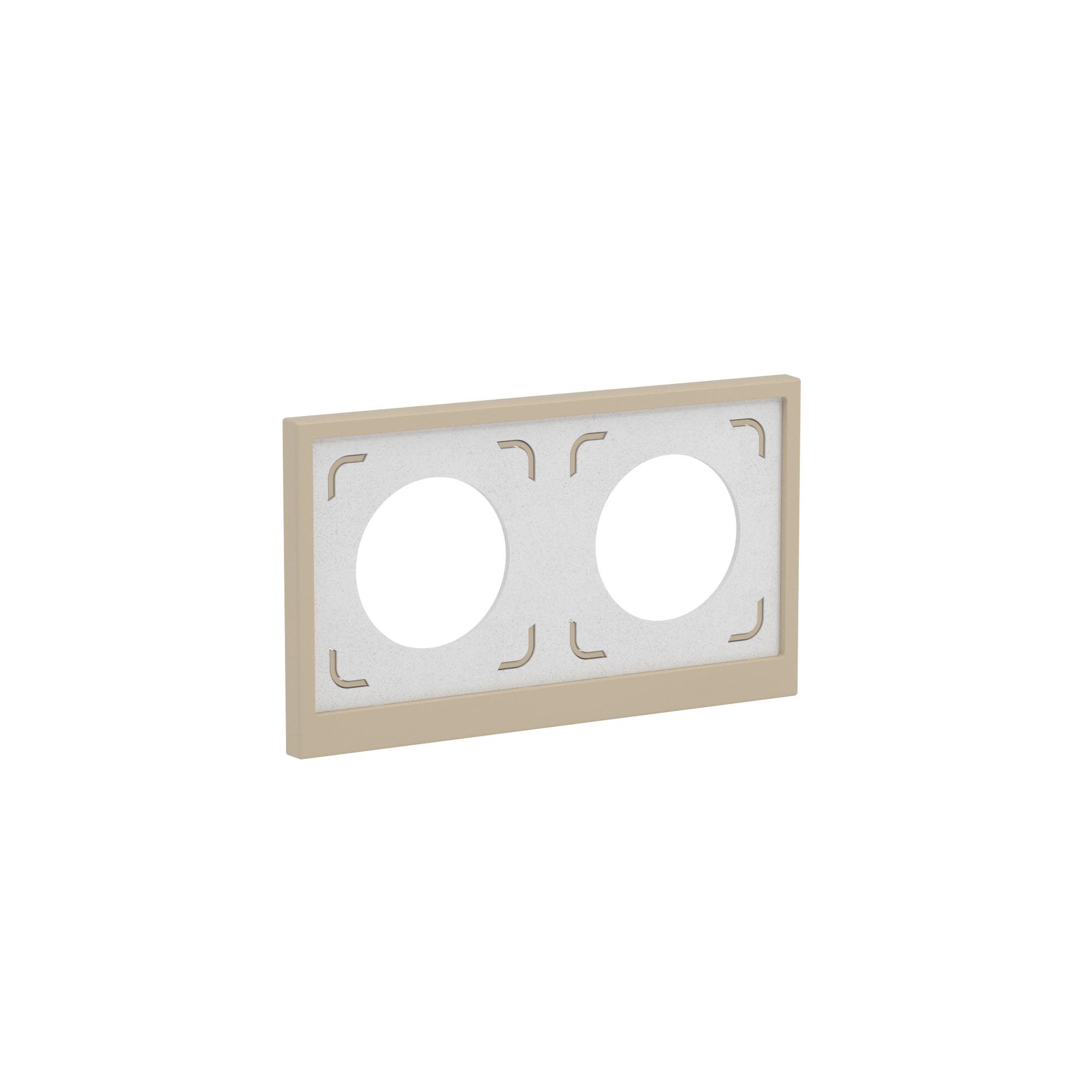 Рамка 2 поста IP44, KANT, ванильный марципан