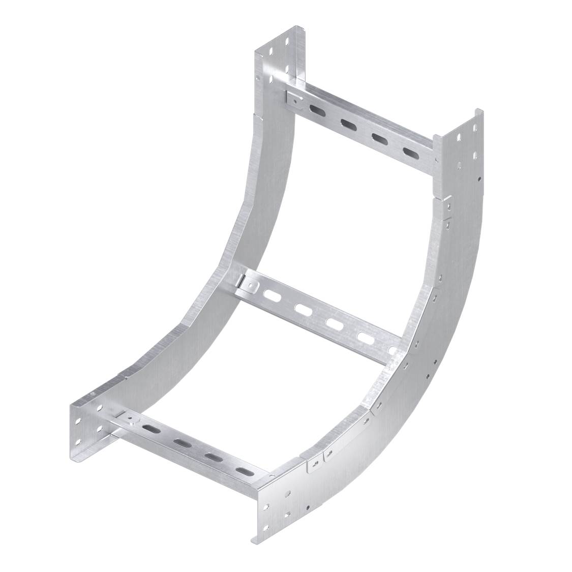 Угол вертикальный внутренний 90 градусов, 80х300 R300, горячеоцинкованный в комплекте с крепежными элементами и соединительными пластинами, необходимыми для монтажа