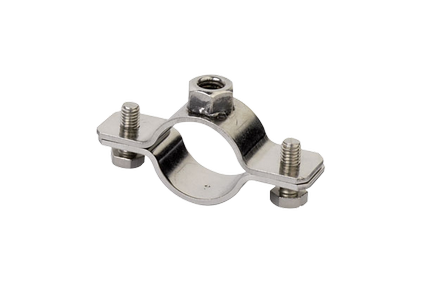 Heavy stainless steel conduit clip collars, AISI 304