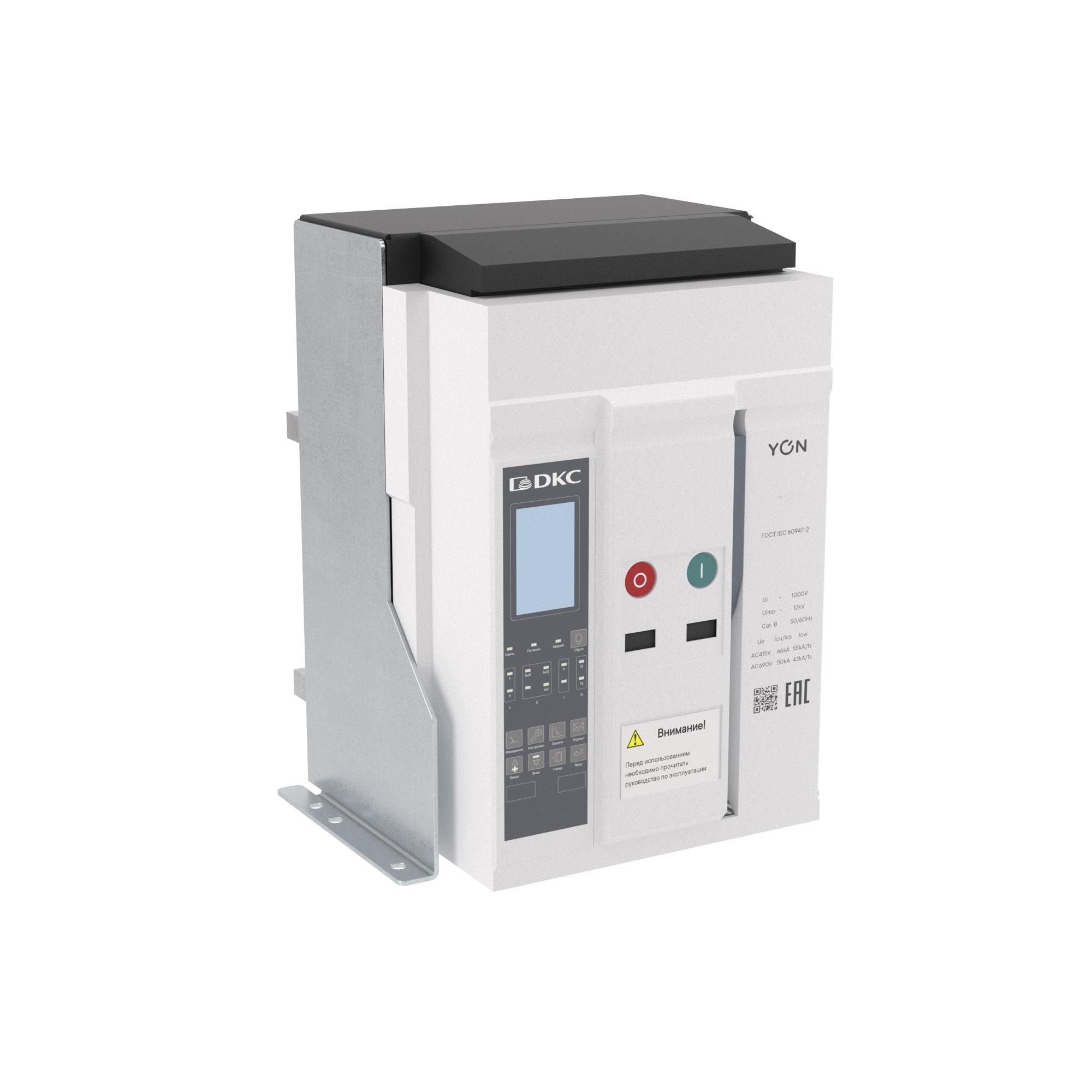 Воздушные автоматические выключатели YON pro ANX  Воздушный автоматический выключатель YON pro ANX08N 3P 800 А 66 кА, типоразмер S, расцепитель ETE, стационарный, горизонтальное/вертикальное подключение, управление 220 В AC DKC|ДКС