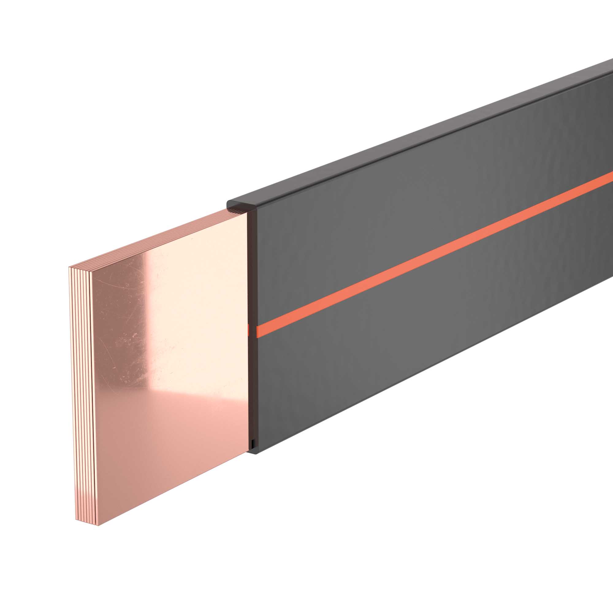 Гибкие медные шины Гибкая шина в ПВХ изоляции, 8x63x1мм, In-1395А (ΔT-50K) 2м DKC|ДКС