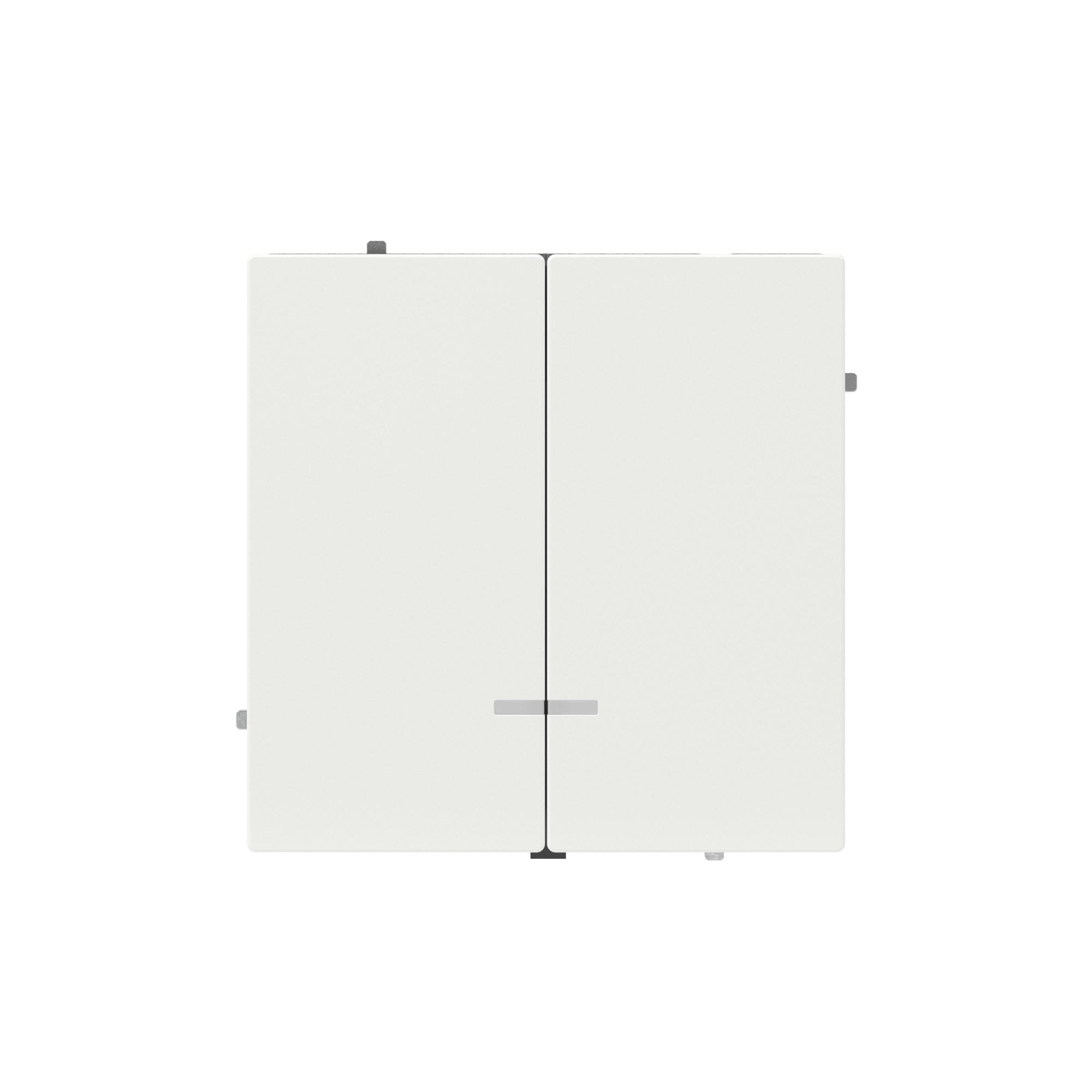 Выключатель двухклавишный с подсветкой, KANT, белая магнолия