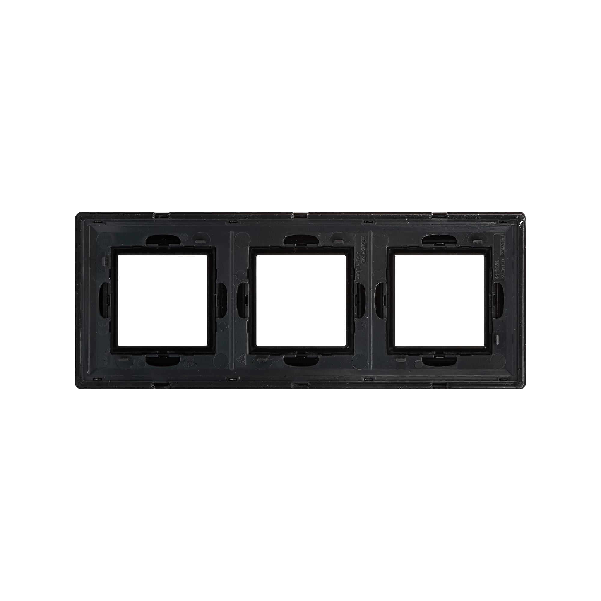 Рамка из металла 3 поста (6 мод.), Avanti, черная