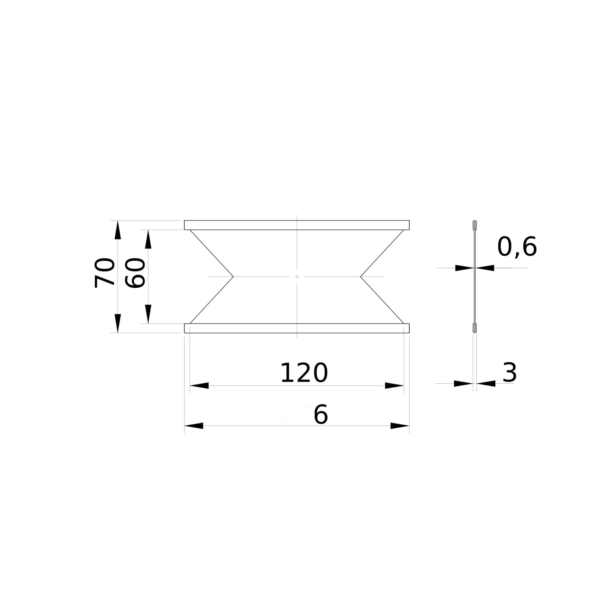 Разделительная пластина 120 мм