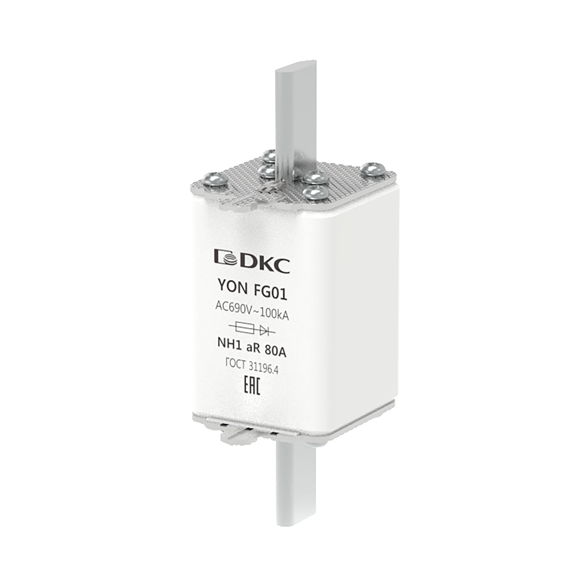 Предохранитель YON ножевого типа FG1 80А 690V характеристика aR