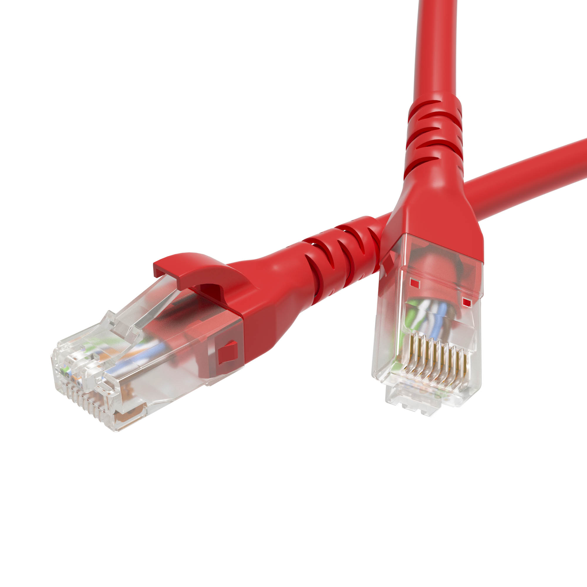 Коммутационные шнуры  кат. 5е Патч-корд неэкранированный CAT5E U/UTP 4х2, LSZH, красный, 1.0м DKC|ДКС
