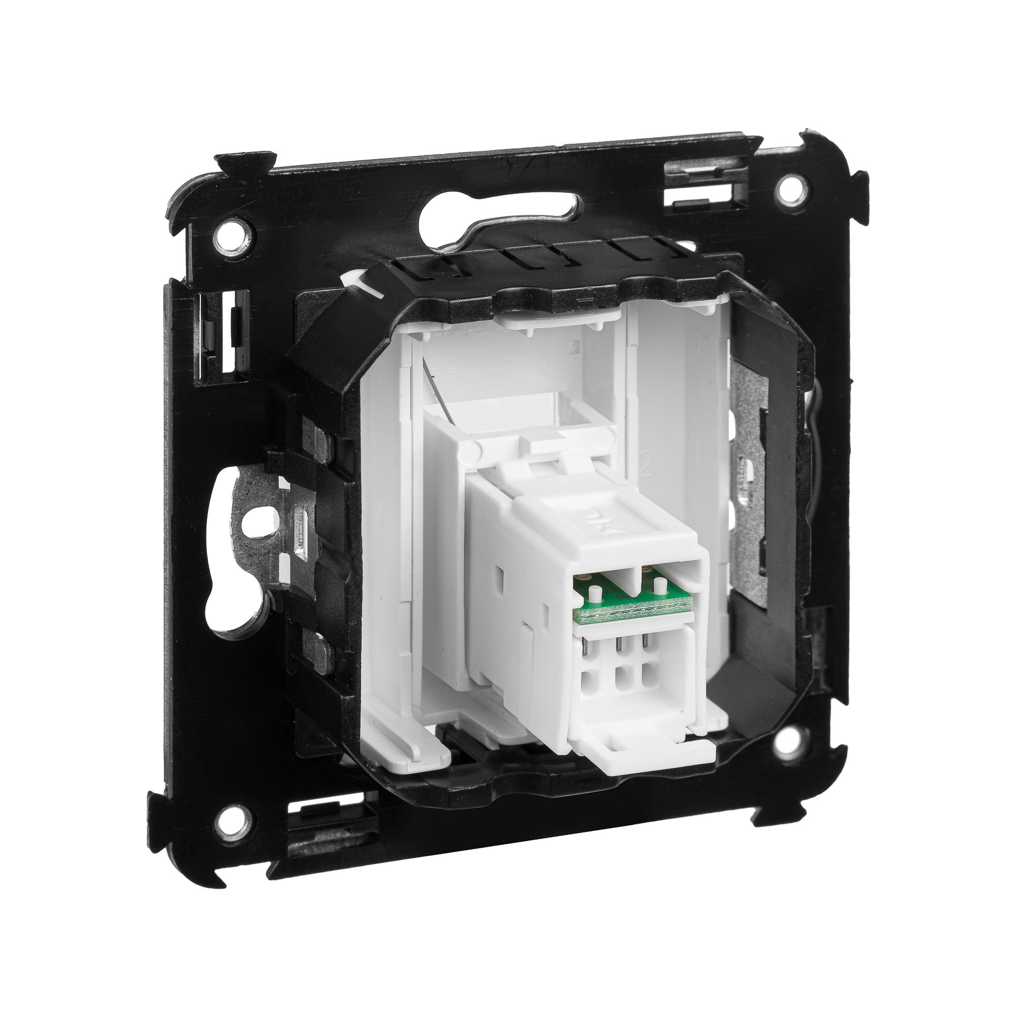 Компьютерная розетка RJ-45 в стену, кат.5e одинарная, Avanti, белоеоблако