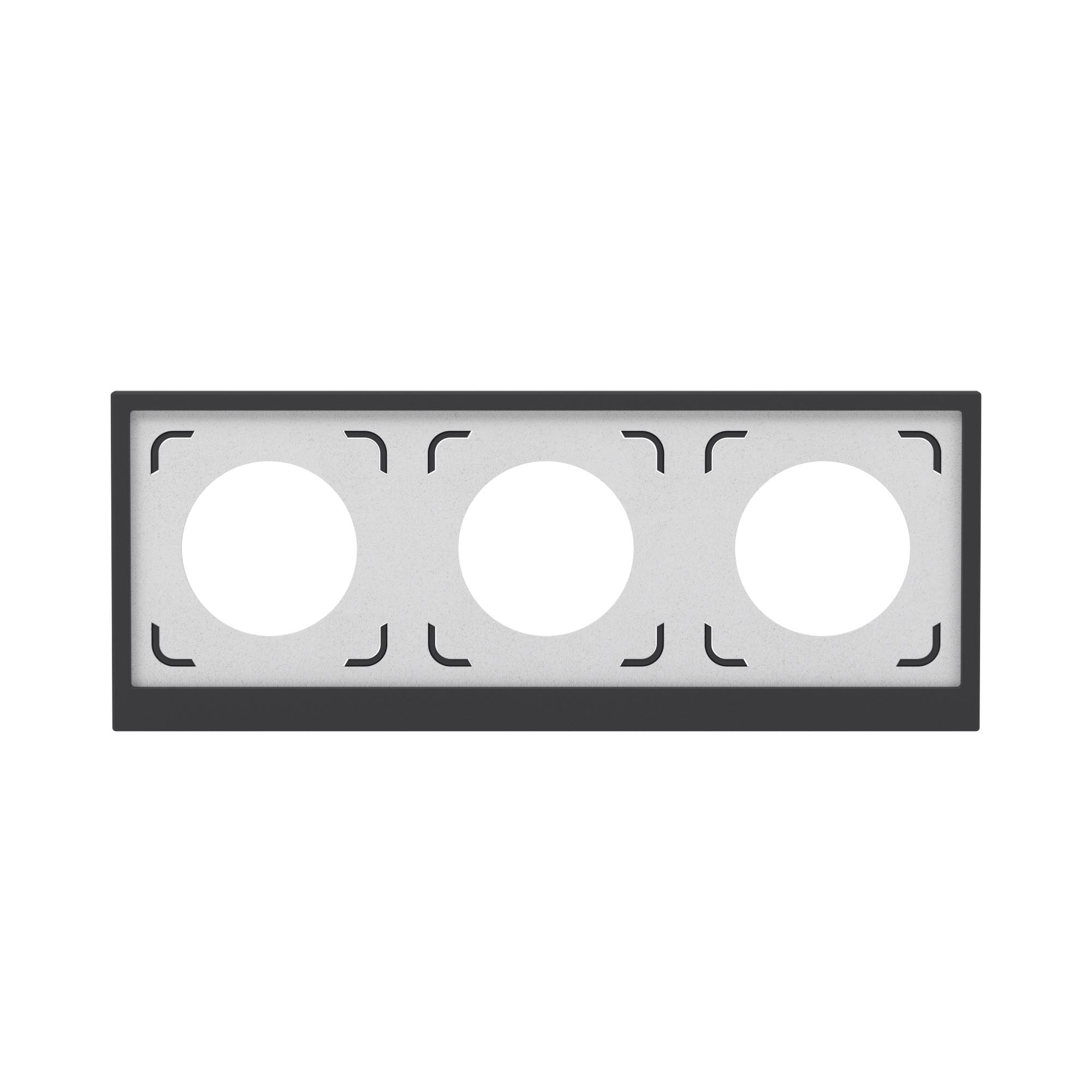Рамка 3 поста IP44, KANT, черный уголь