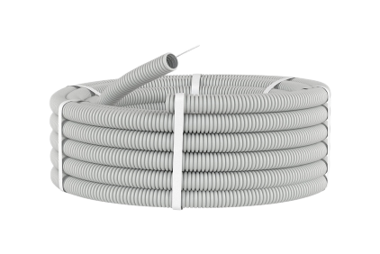Flexible corrugated fire-resistant PVC tubes