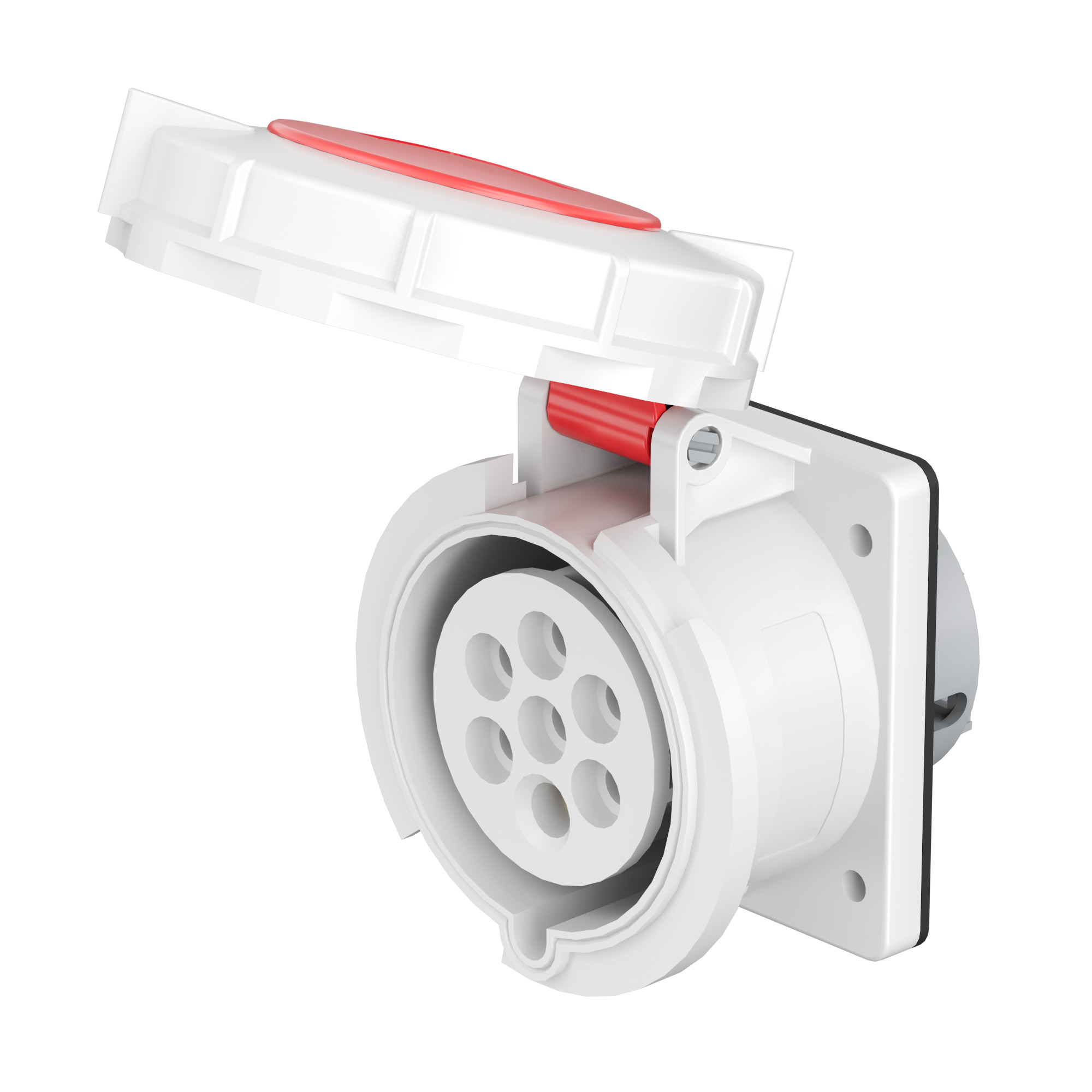 400 В, 6P+E Розетка панельная PSS IP67 32A 6P+E 400В DKC|ДКС