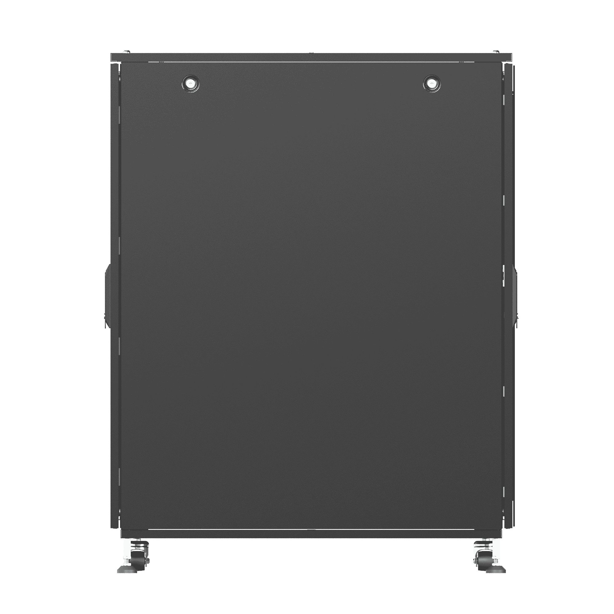 Шкаф напольный разобранный 19'' IT-CQE-N 24U 600x1000мм, крыша с вырубкой, сплошная металл и сплошная металл, одинарные боковые панели, черный RAL9005