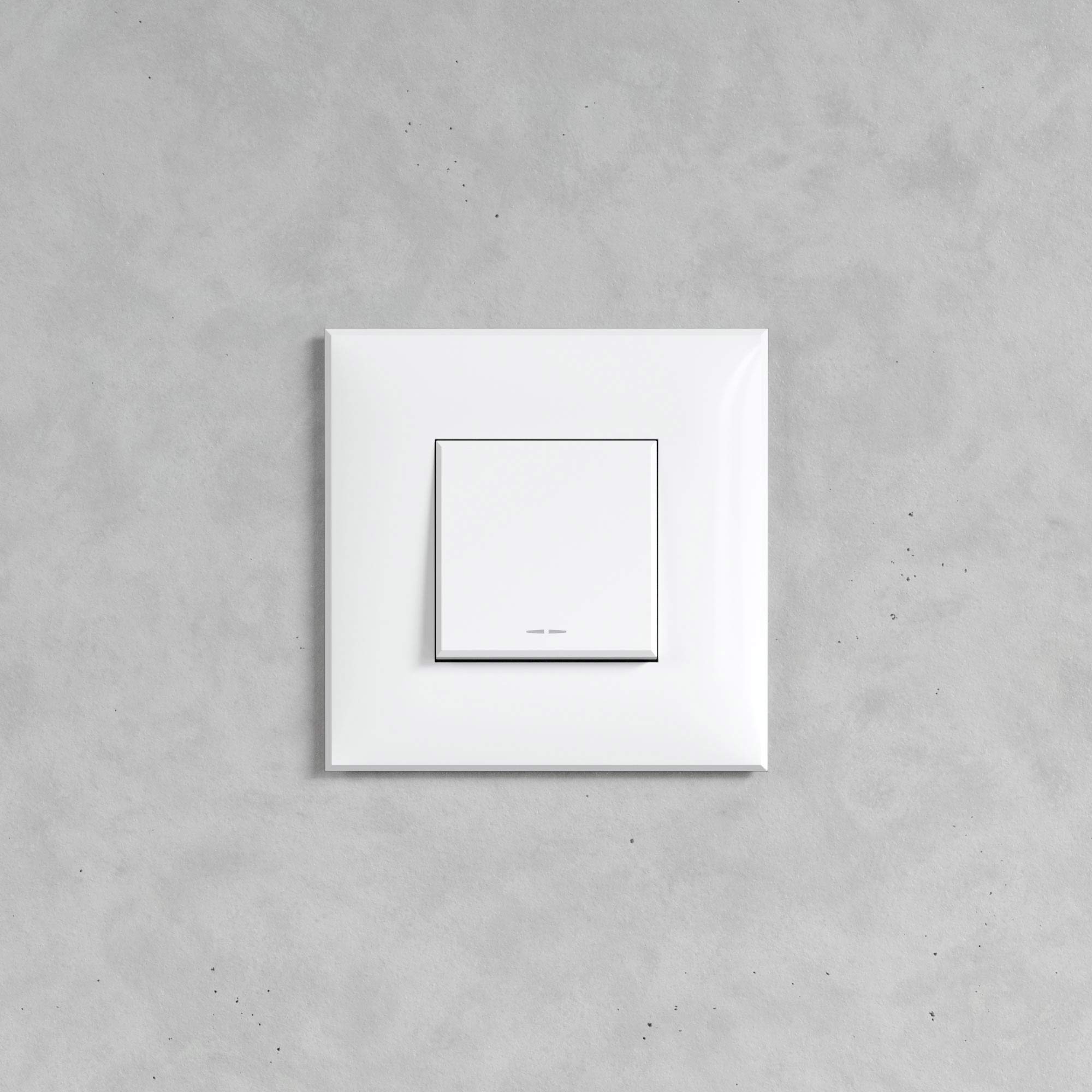 Кнопка одноклавишная в стену, Avanti, белое облако