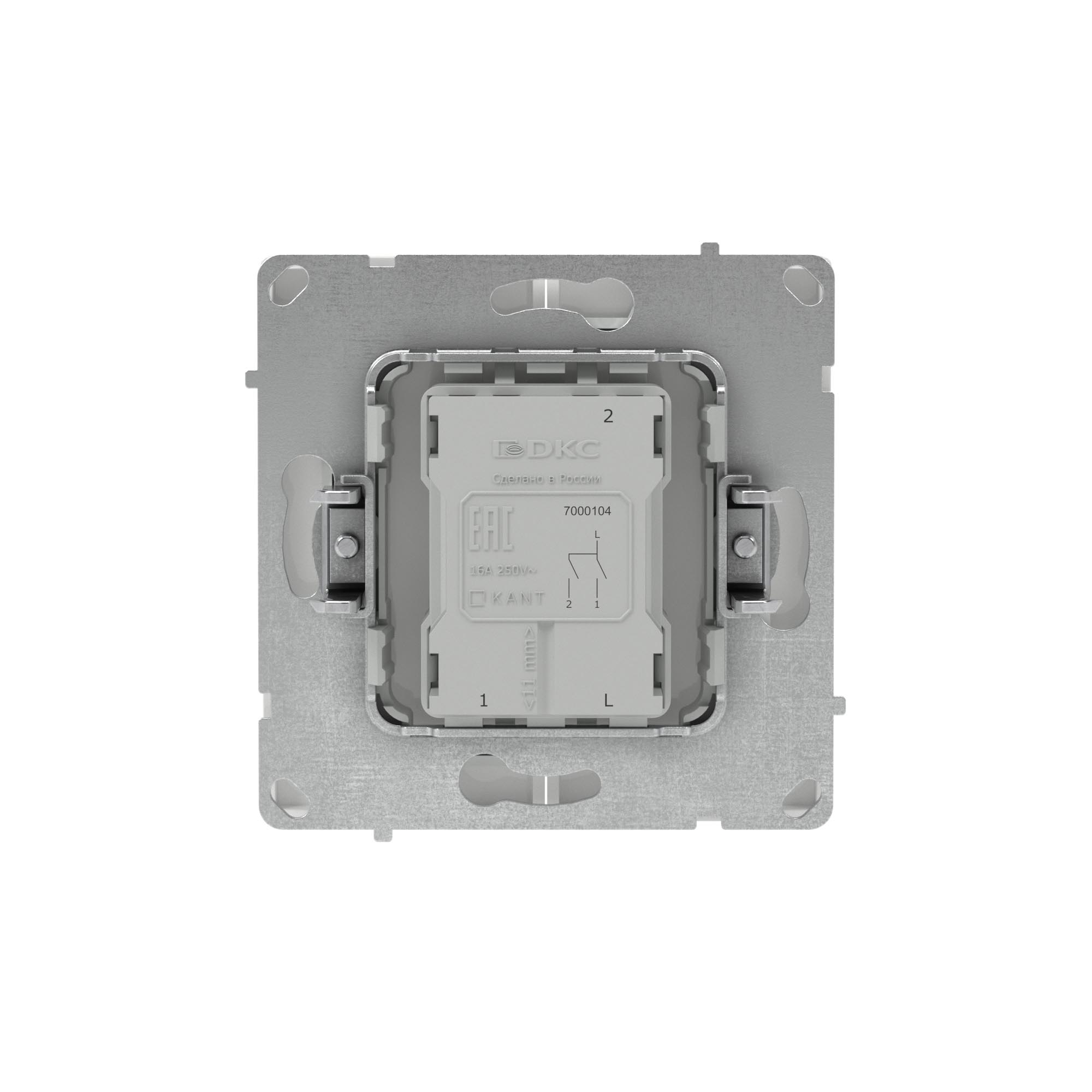 Выключатель двухклавишный, KANT, белая магнолия