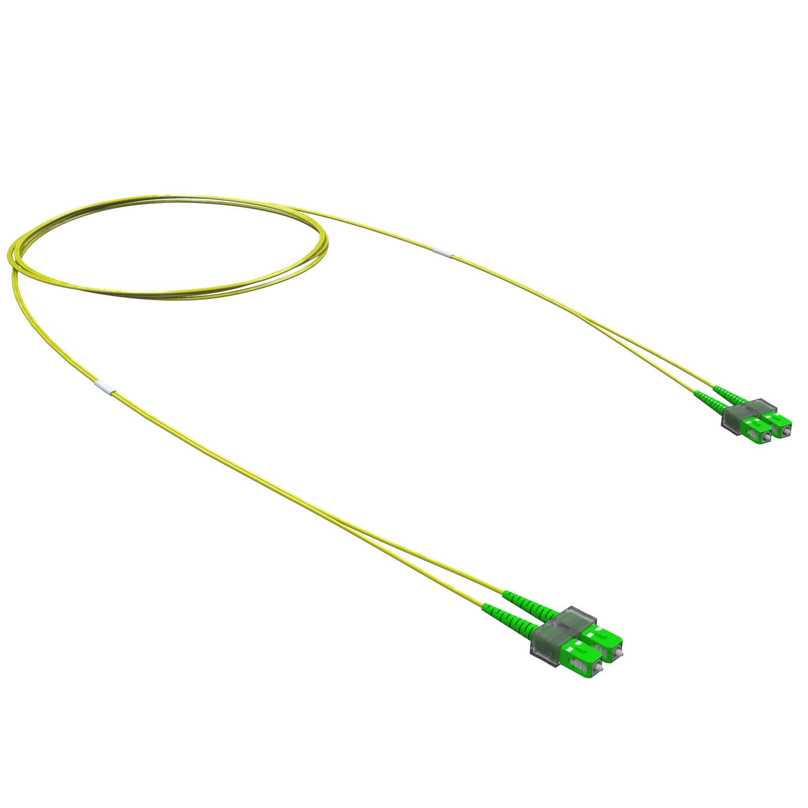 Коммутационные шнуры ОS2 Оптический коммутационный шнур Duplеx SC/APC-SC/APC, 9/125 (OS2), 5 м DKC|ДКС