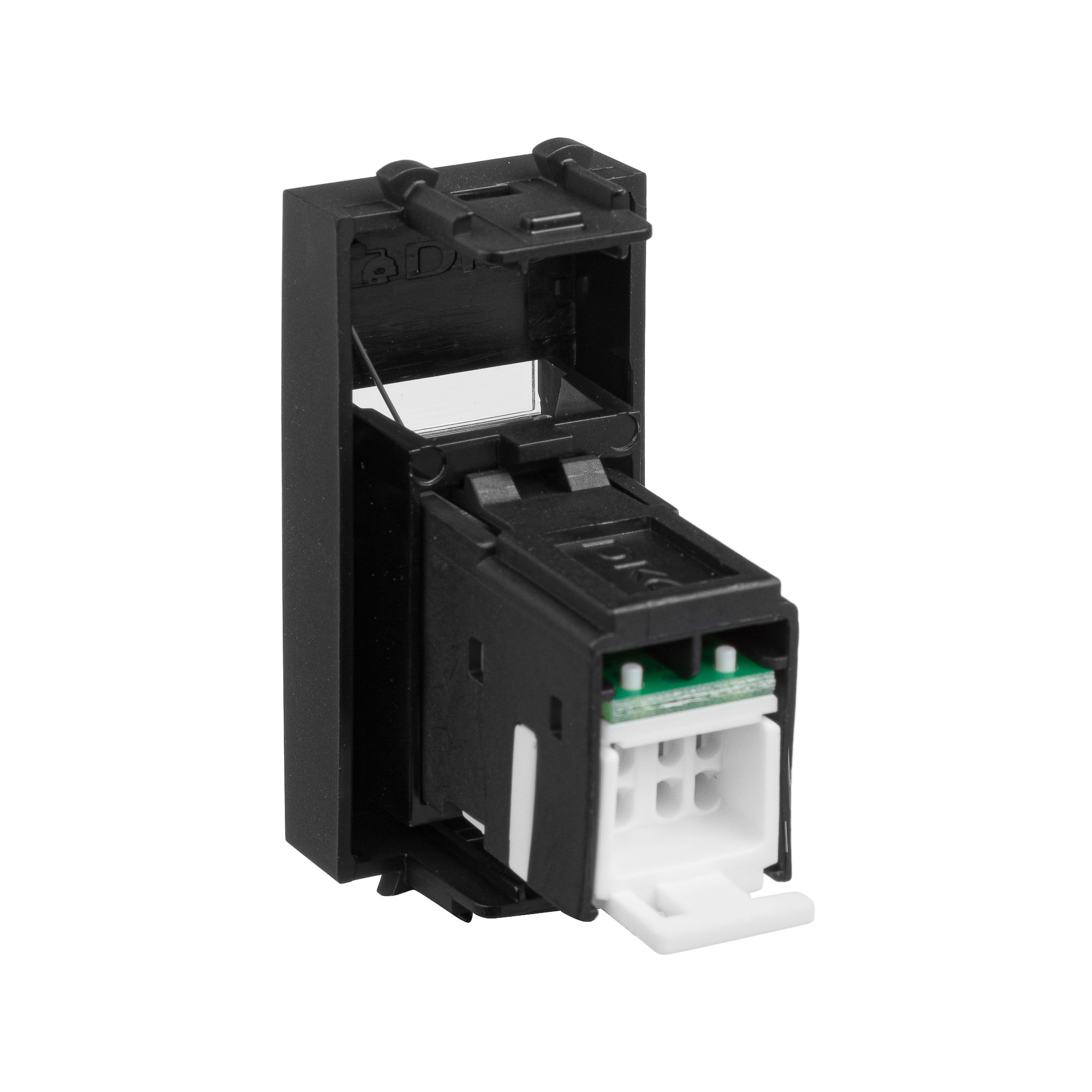 Компьютерная розетка RJ-45 модульная, кат.5е, "Avanti", "Черный матовый ...