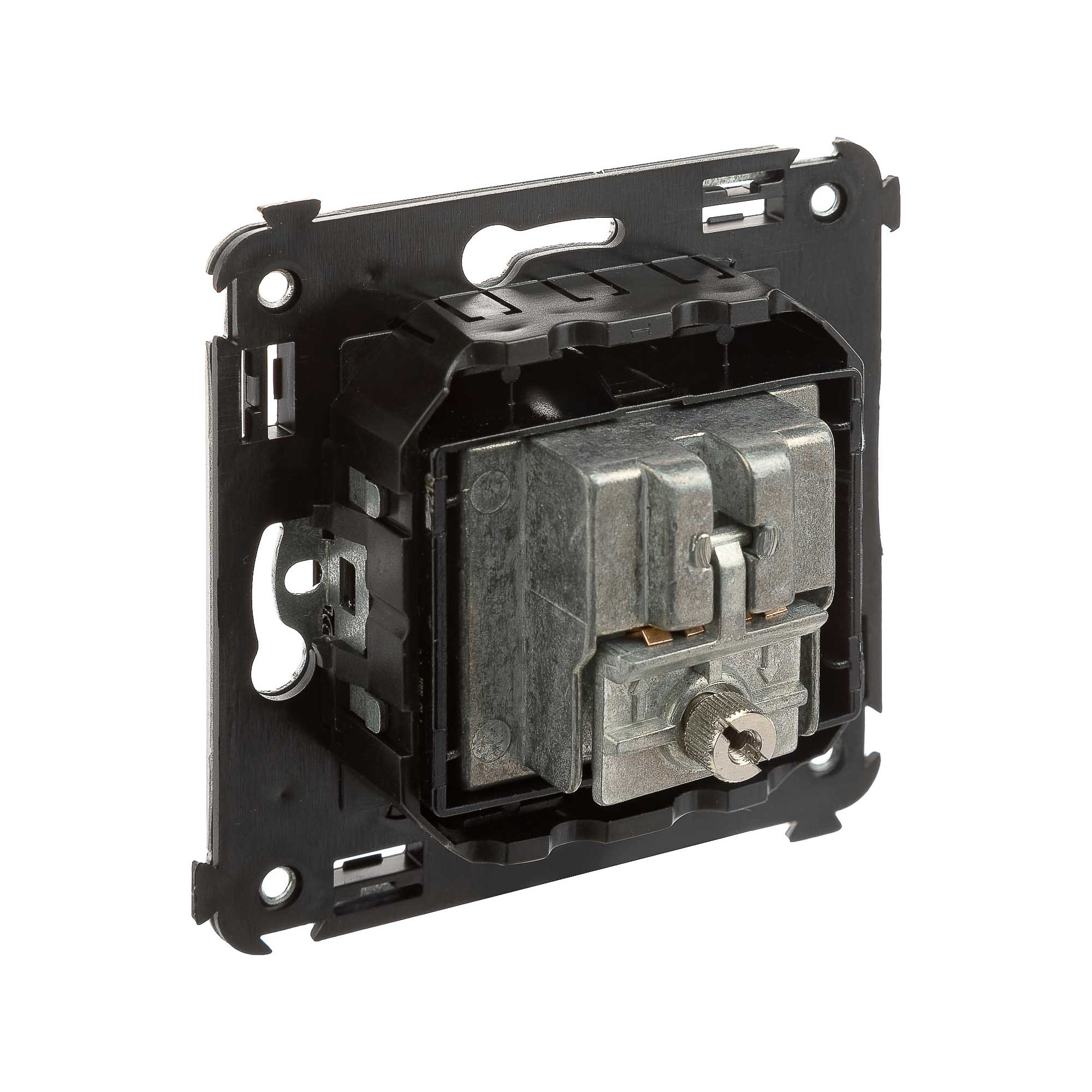 Розетка TV-FM-SAT в стену, Avanti, черный квадрат