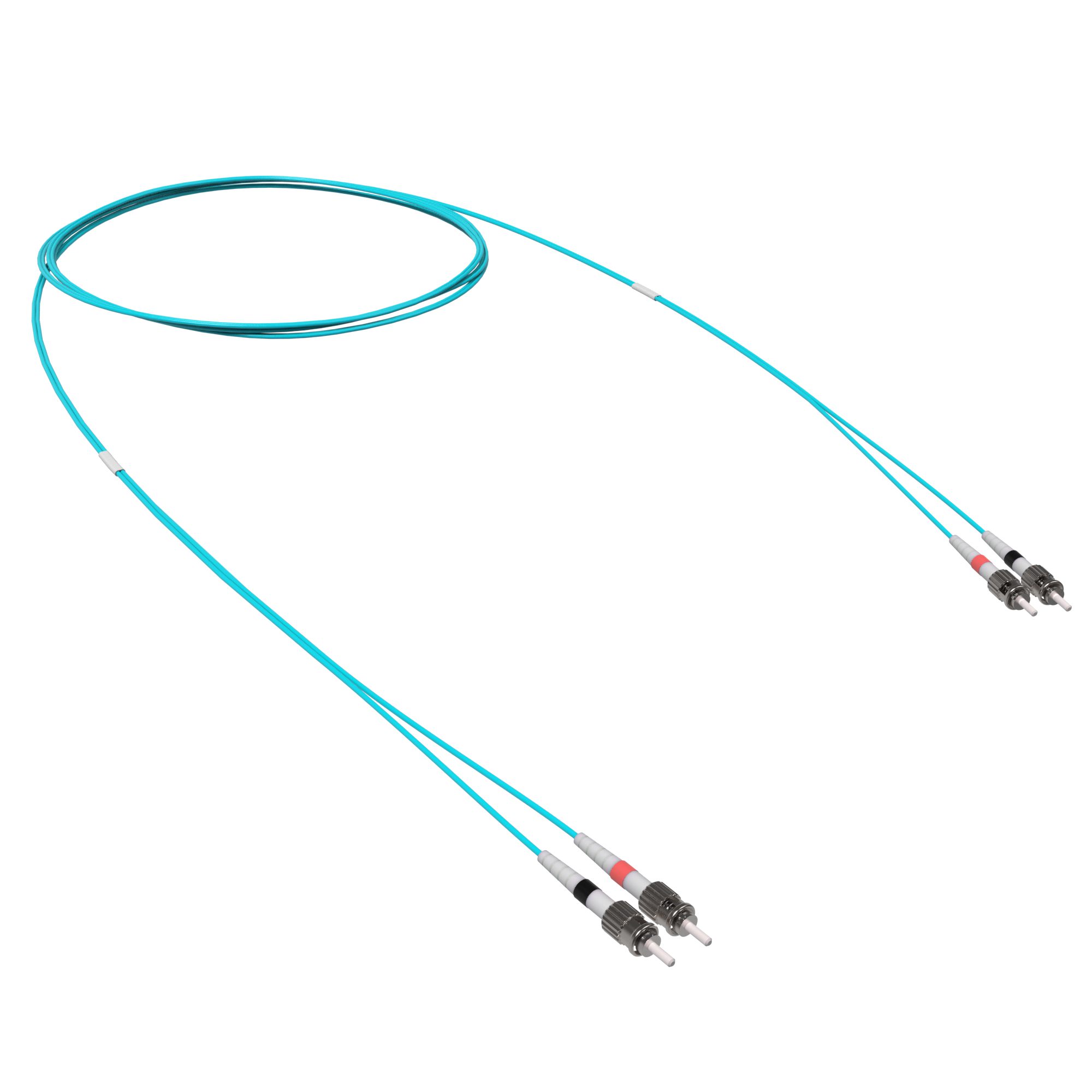 Коммутационные дуплексные шнуры с волокнами ОМ3 Оптический коммутационный шнур двухволоконный (Duplex) ST-UPC/ST-UPC, 50/125 OM3, 10 м DKC|ДКС