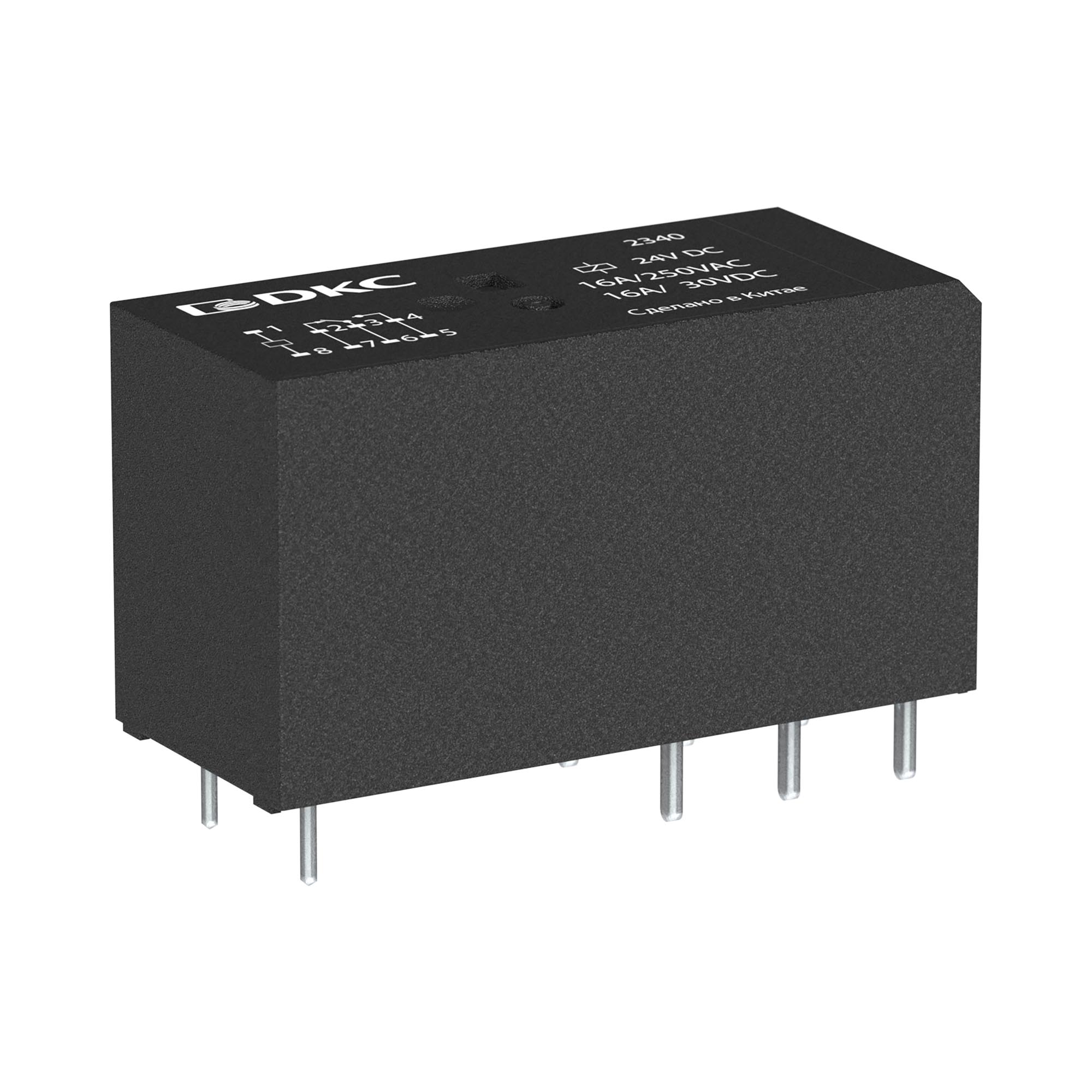 Single relay  low-profile, 2CO, 8A, 24V AC