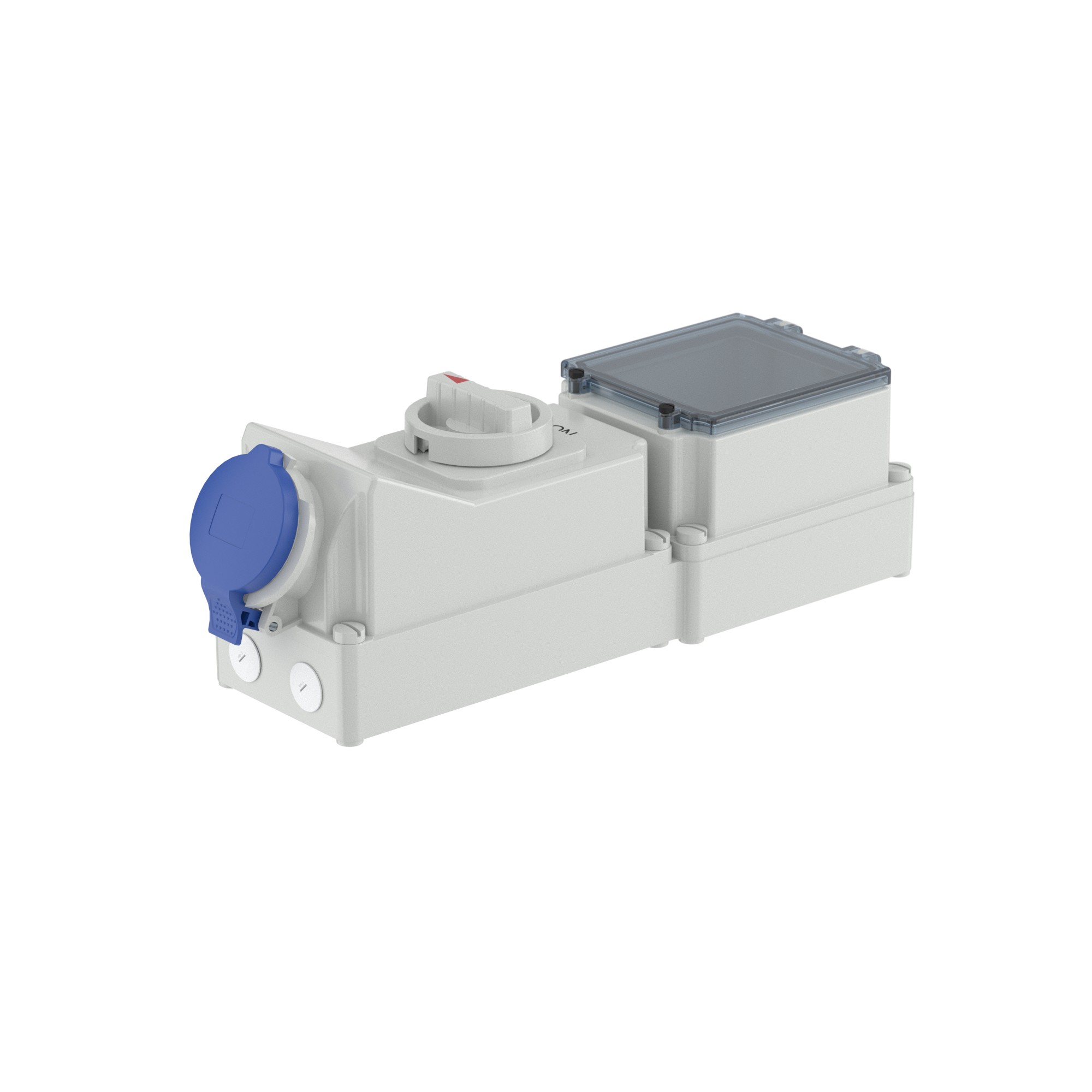 Розетки с DIN-рейкой Розетка настенная с механической блокировкой и DIN-рейкой на 6 модулей WSD IP44 32A 2P+E 230В DKC|ДКС