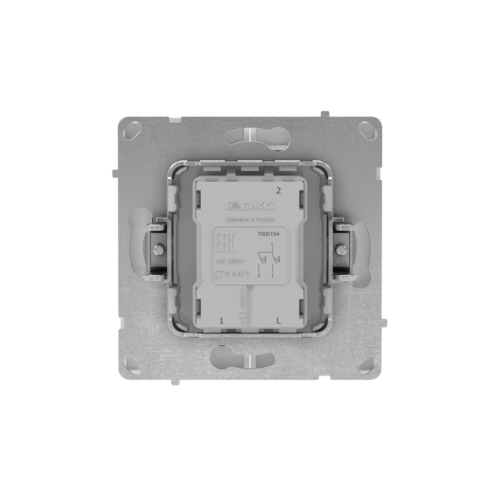 Кнопка двухклавишная, KANT, белая магнолия