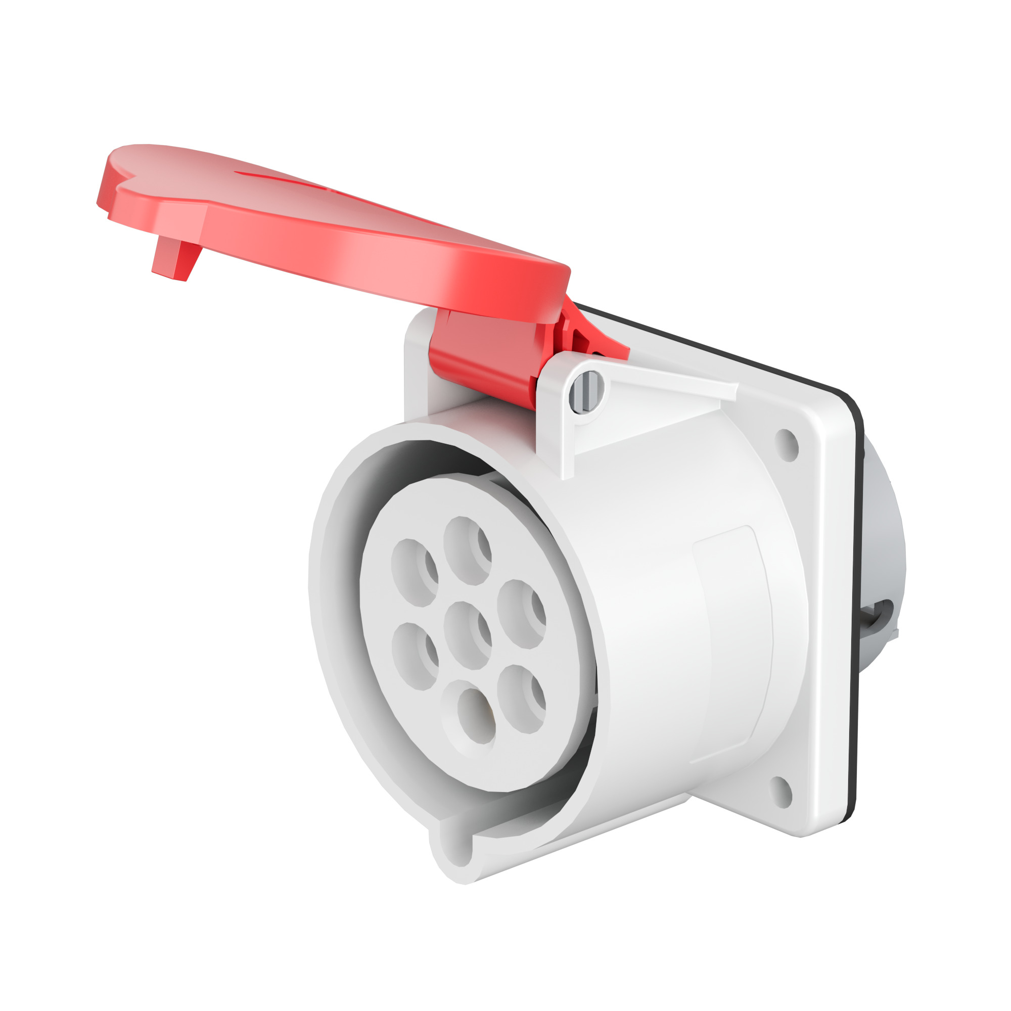 400 В, 6P+E Розетка панельная PSS IP44 32A 6P+E 400В DKC|ДКС