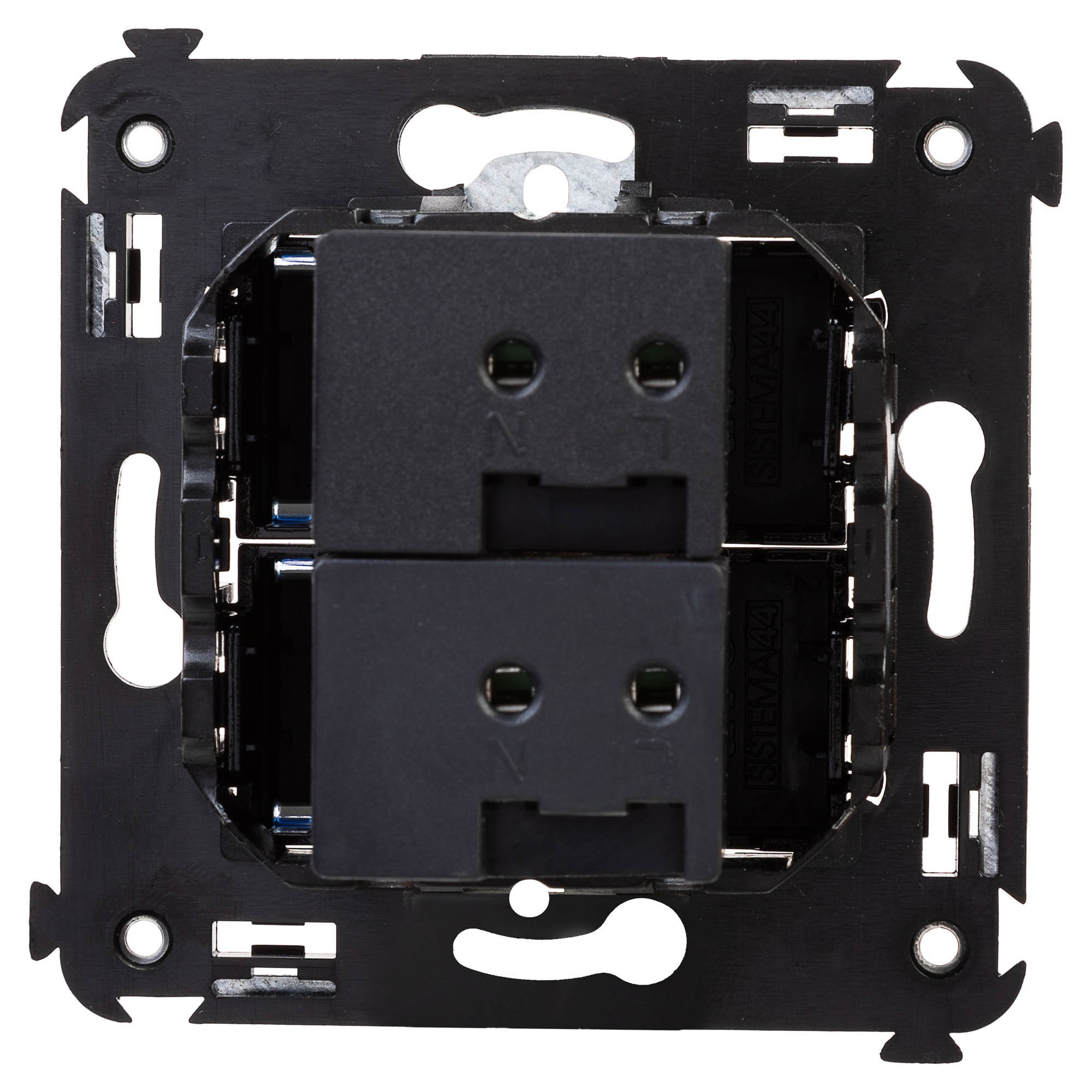 USB зарядное устройство в стену 2.1 А, Avanti, черный квадрат