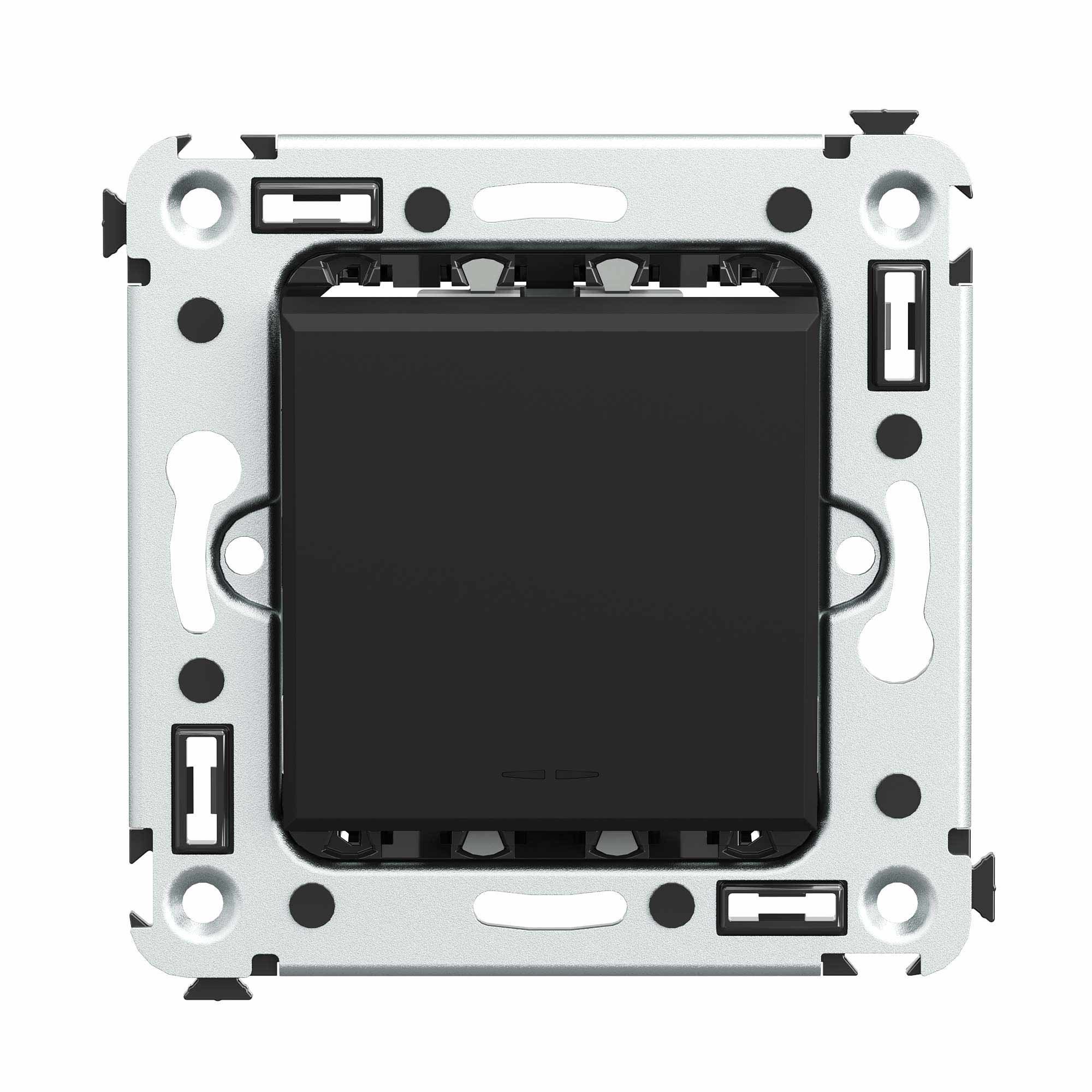 Выключатели, переключатели, инверторы Инвертор одноклавишный в стену, Avanti, черный матовый DKC|ДКС