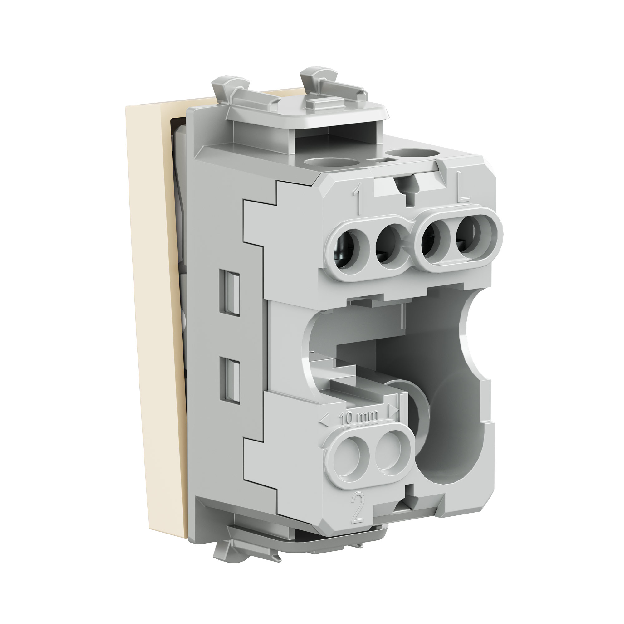 Выключатель модульный, Avanti, ванильная дымка, 1 модуль