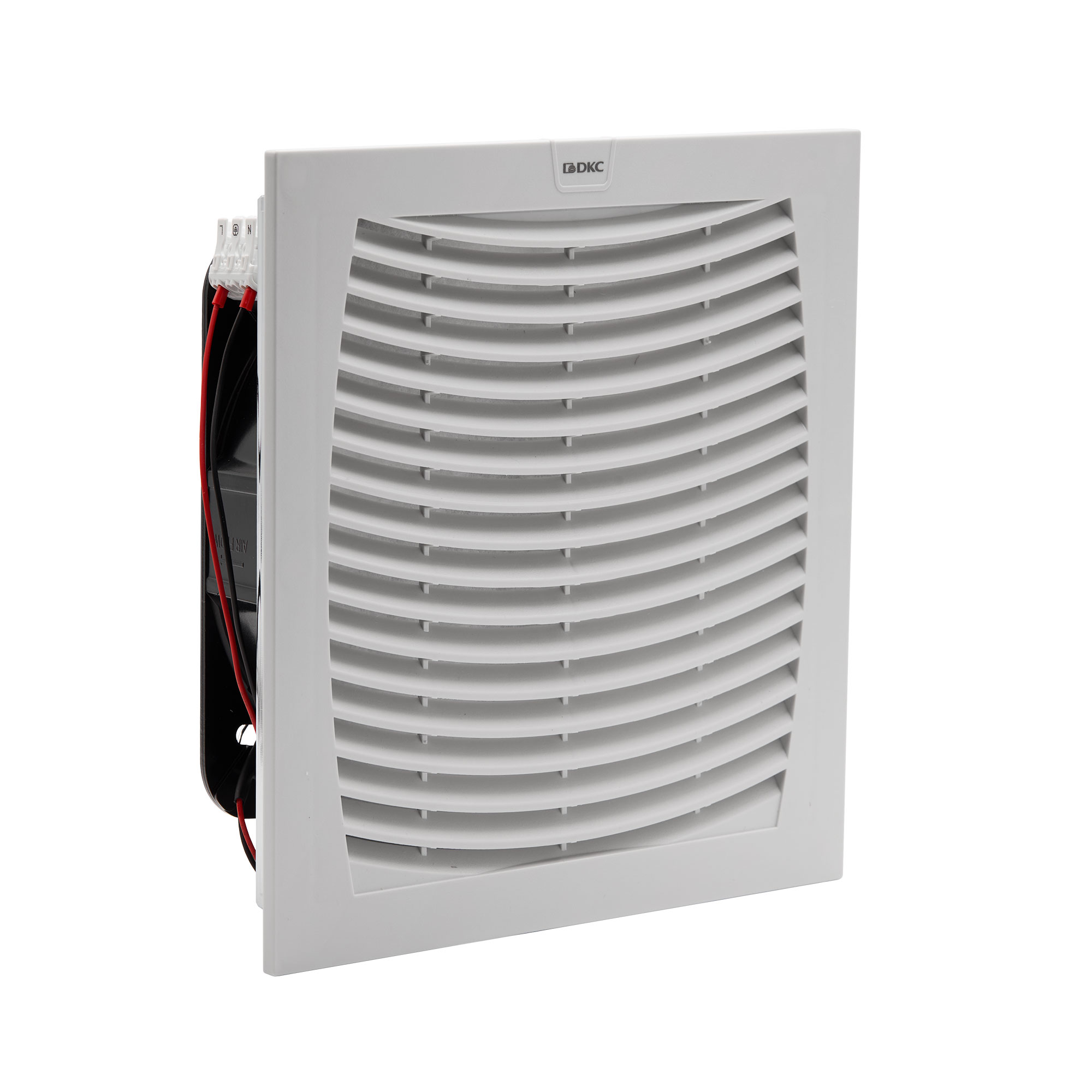 Вентилятор с фильтром ЭМС 480 м3/ч, 24В DC, 255х255 мм, IP54