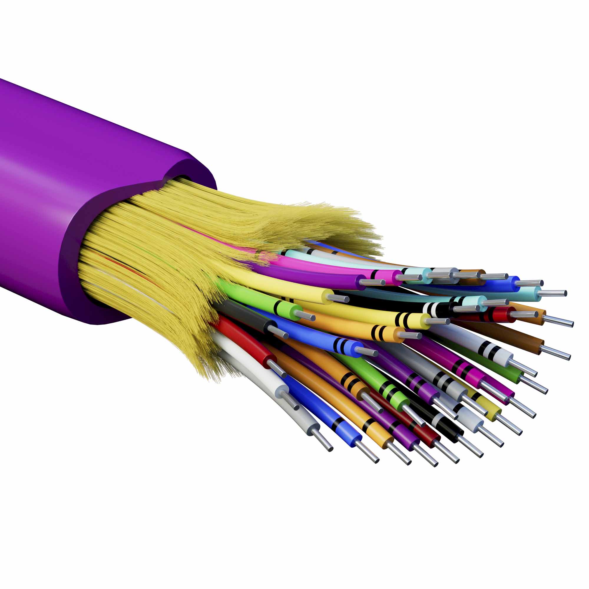 Кабель волоконно-оптический, распределительный, арамидные упрочняющие нити, для внутренней прокладки, нг(A)-HFLTx, 36 ОВ, категория OM4 (G.651.1) плотный буфер, 0,4 кН, барабан 2000 м