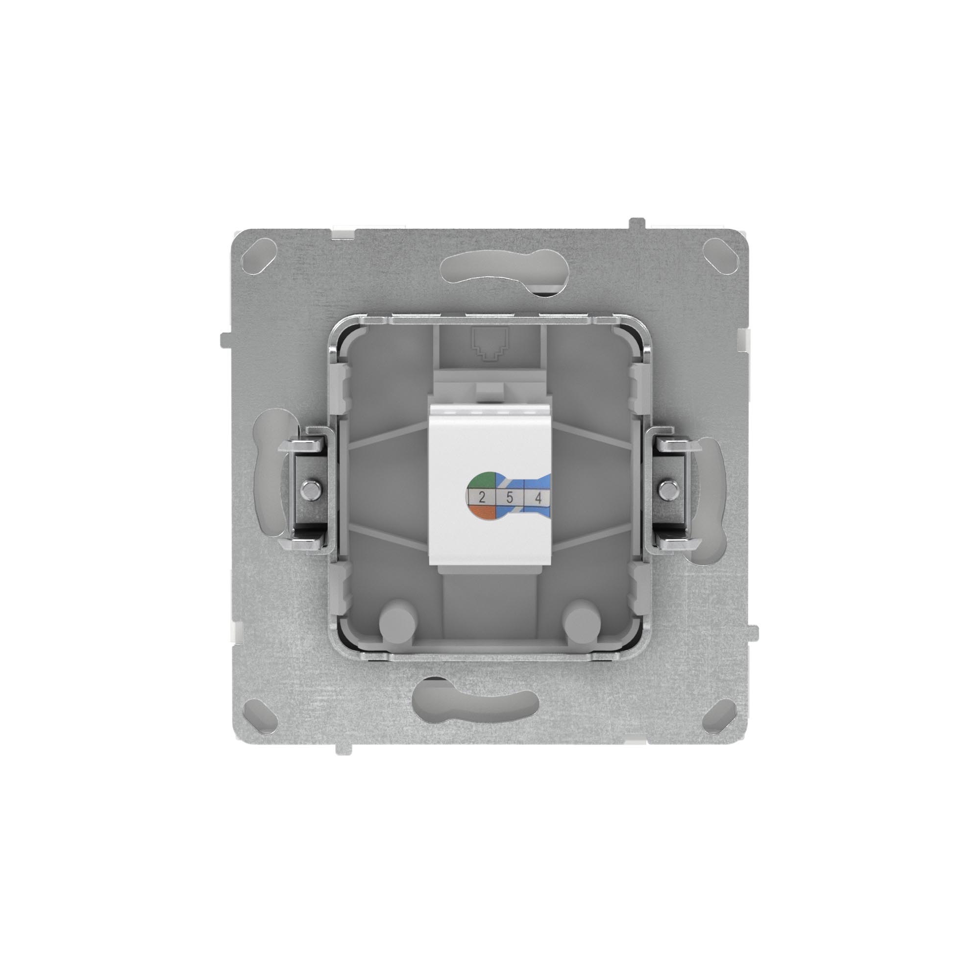 Компьютерная розетка RJ-45 без шторки, кат.5е одинарная, KANT, белая магнолия